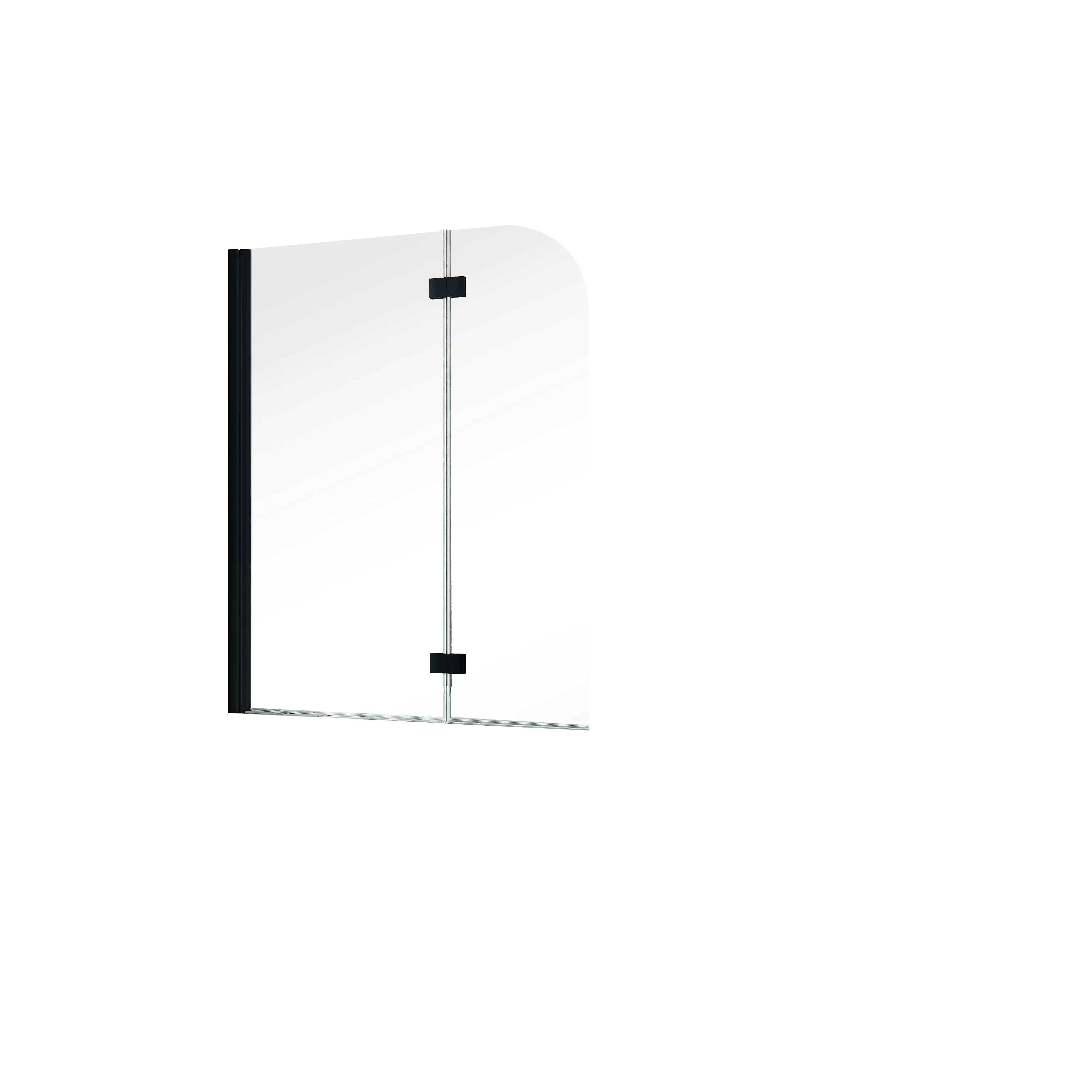 Schulte Badewannenaufsatz 2-teilig 112 x 140 cm mattschwarz