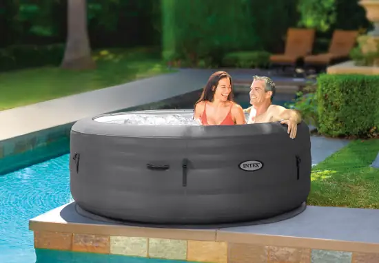 6941057418308 Intex Simple Spa Whirlpool Ø 196 x 66 cm, anthrazit