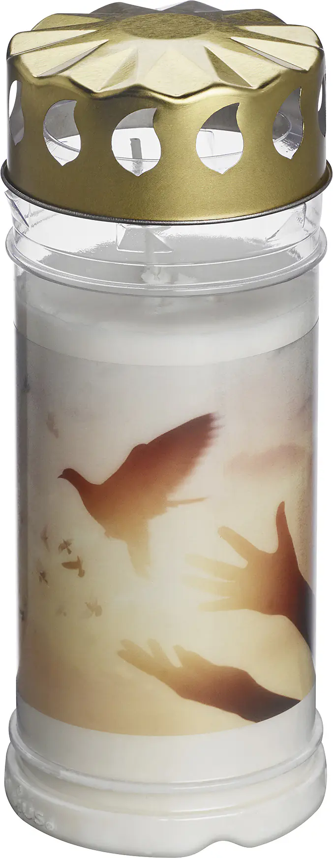 Bolsius Dauerbrenner Nr. 5 mit Motiv Taube, Höhe: 16,5 cm, Ø 7,5 cm