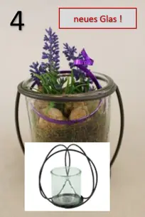 Arrangement Indoor Glas Hyazinthe 17 cm