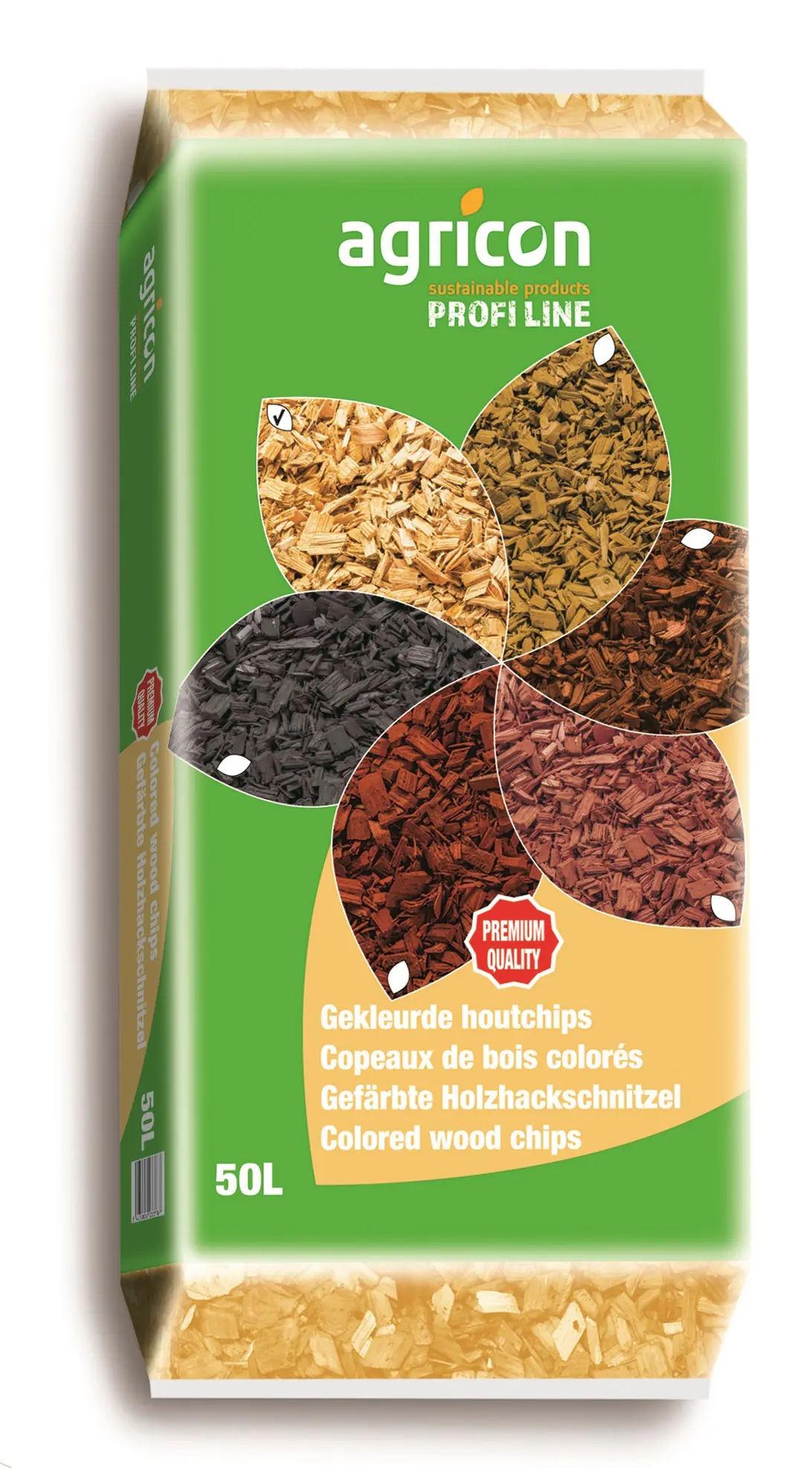 Agricon Hackschnitzel Garten natur 50 L