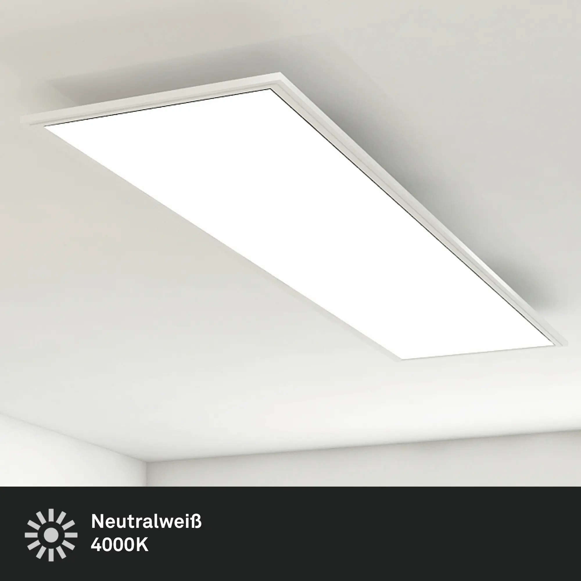 Briloner LED-Panelleuchte Simple ultrafach 119,5 x 29,5 cm weiß neutralweiß