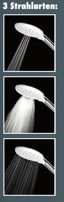 Primaster Handbrause 3 Strahlarten Water Dance chrom-weiß wassersparend