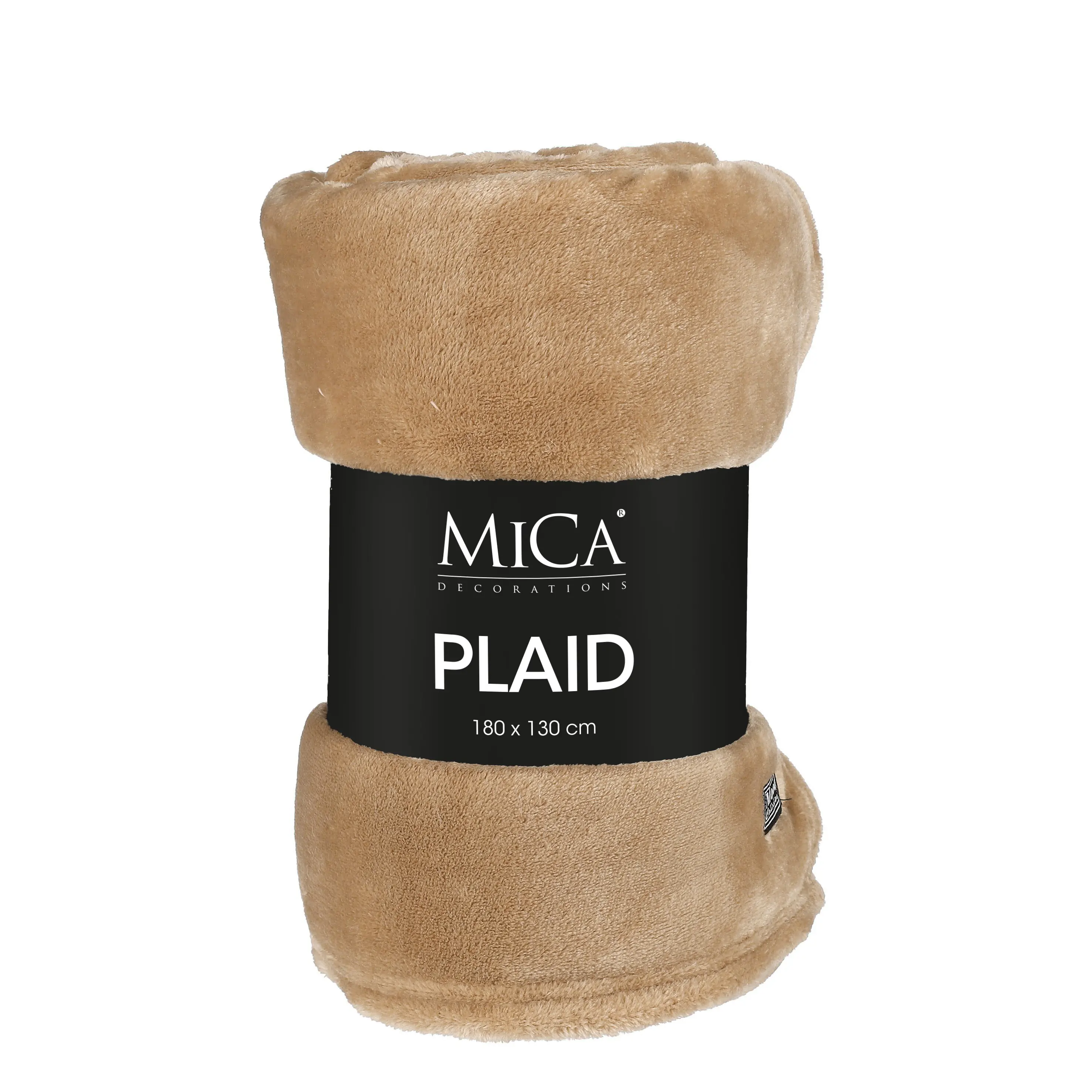 Mica Decorations Fleecedecke Famke 130 x 180 cm hellbraun