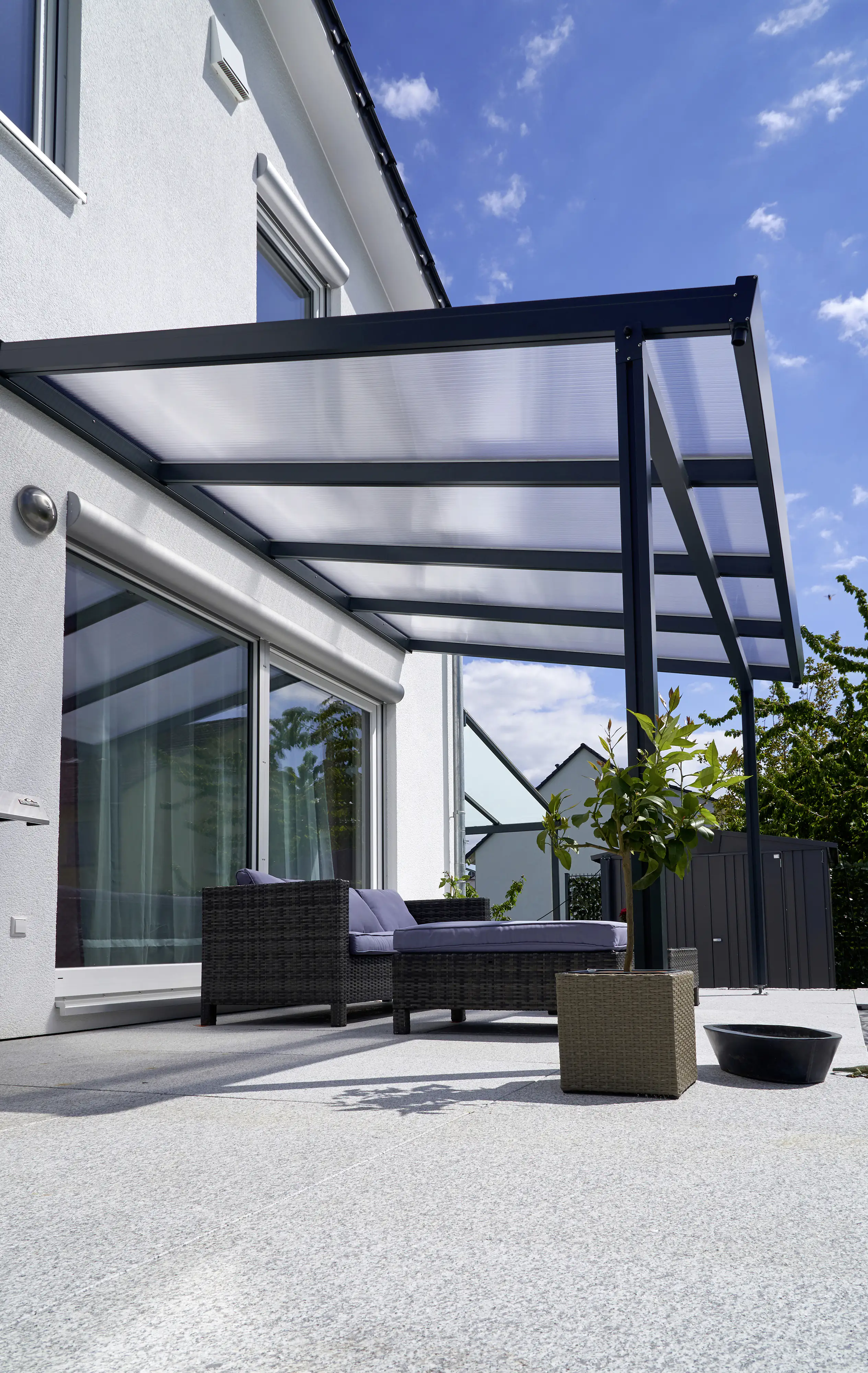 Gutta Premium Terrassendach 410,2 x 306 cm anthrazit PC klar 16 mm Gutta Premium Terrassendach 410,2 x 306 cm anthrazit PC klar 16 mm