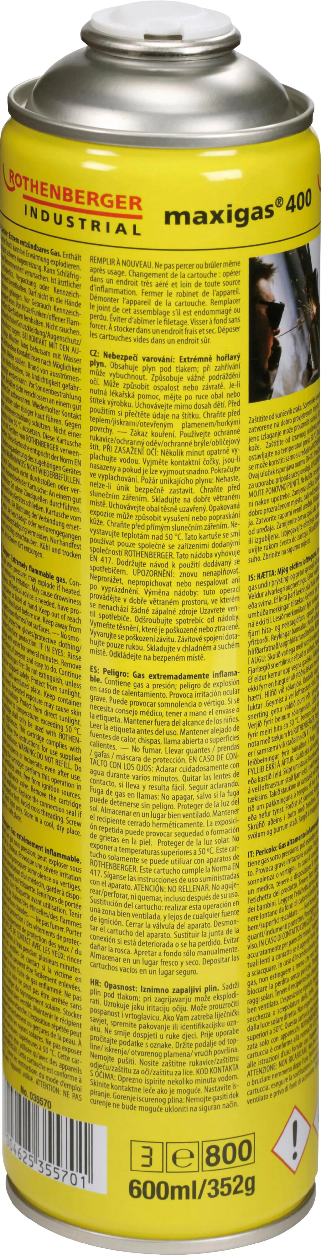 Rothenberger Maxigas 400 - 600 ml Rothenberger Maxigas 400 - 600 ml