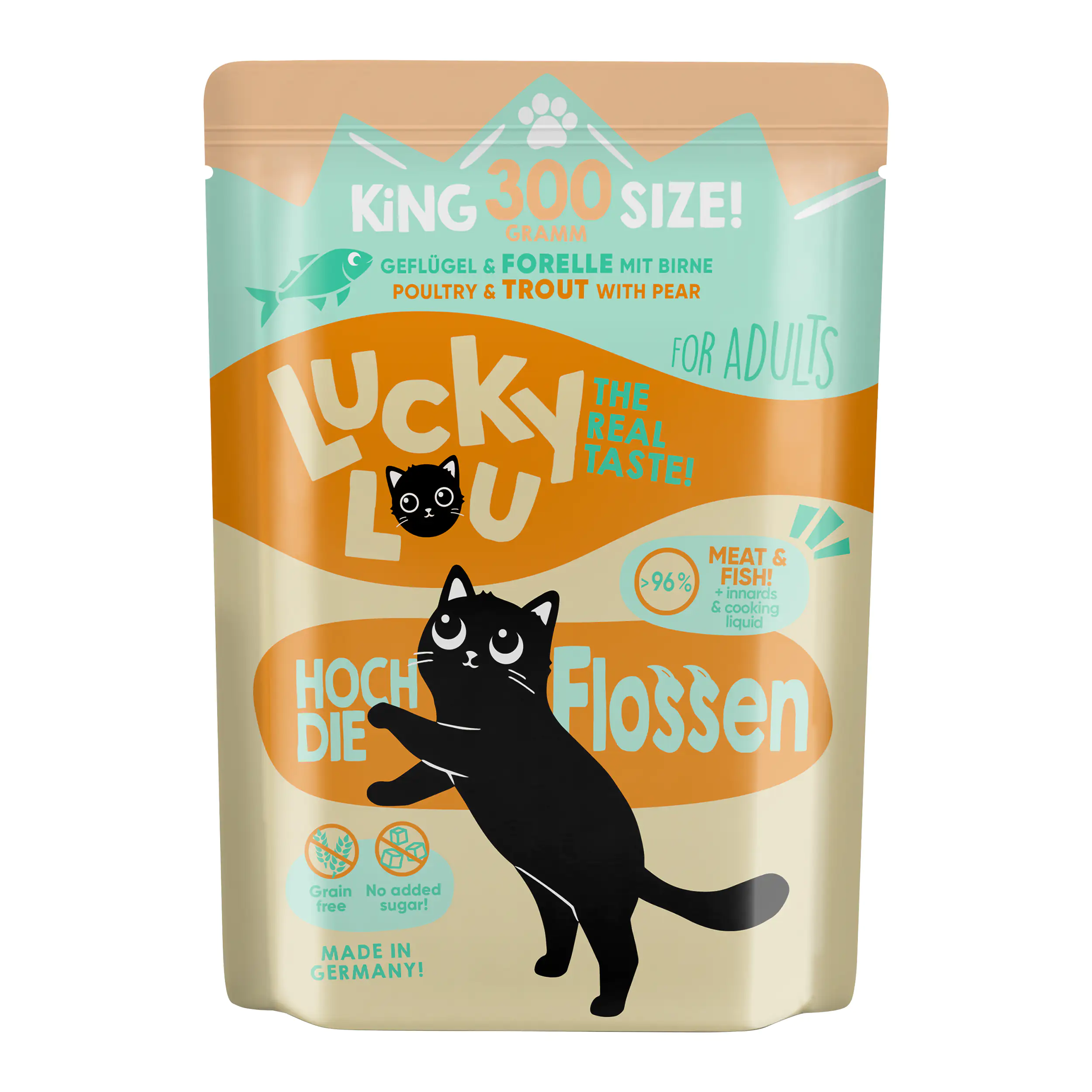 Lucky Lou Katzenfutter Geflügel und Forelle 300 g Lucky Lou Katzenfutter Geflügel und Forelle 300 g