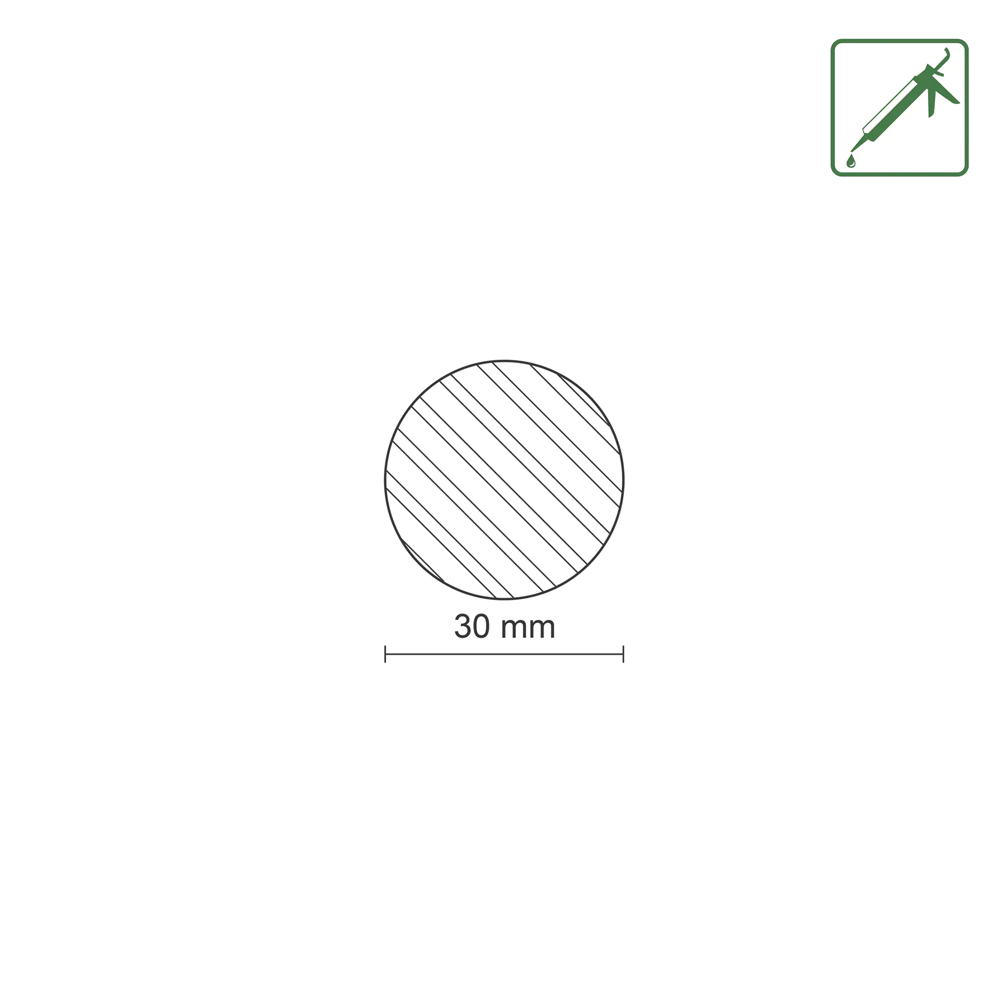 FN Neuhofer Rundstab glatt 100 cm 30 x 30 mm Buche