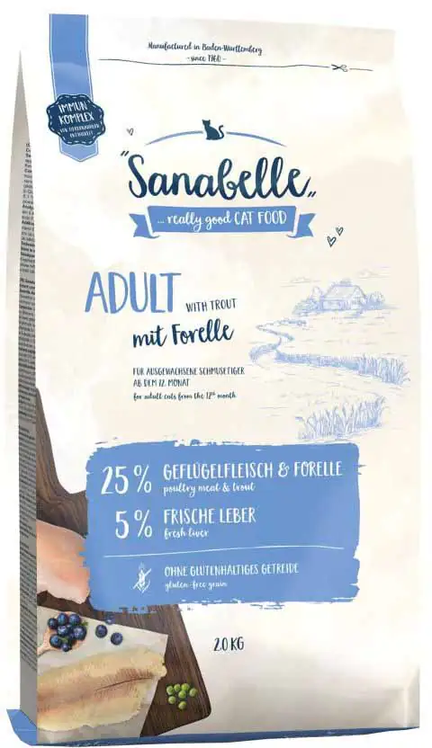 Sanabelle Adult Katzentrockenfutter mit Forelle für ausgewachsene Katzen 2 kg