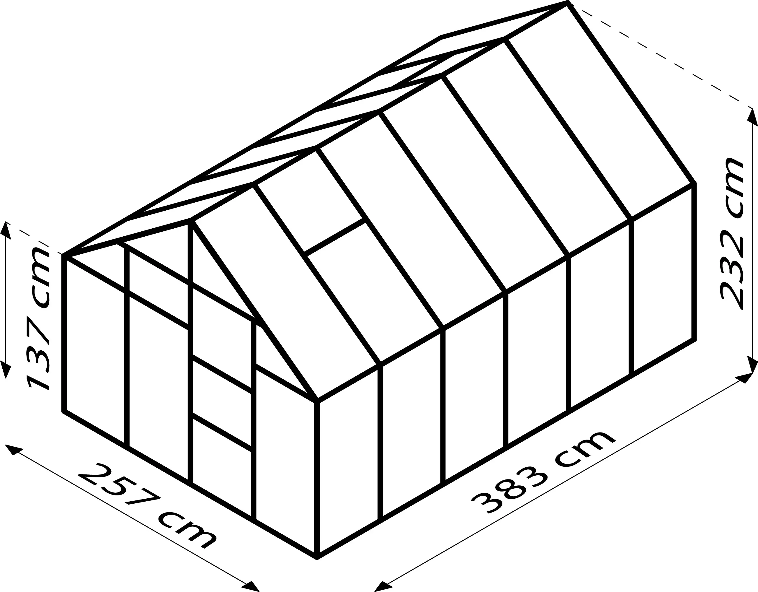 Vitavia Gewächshaus Merkur 9900 254 x 379 cm 4 mm Hohlkammerplatten