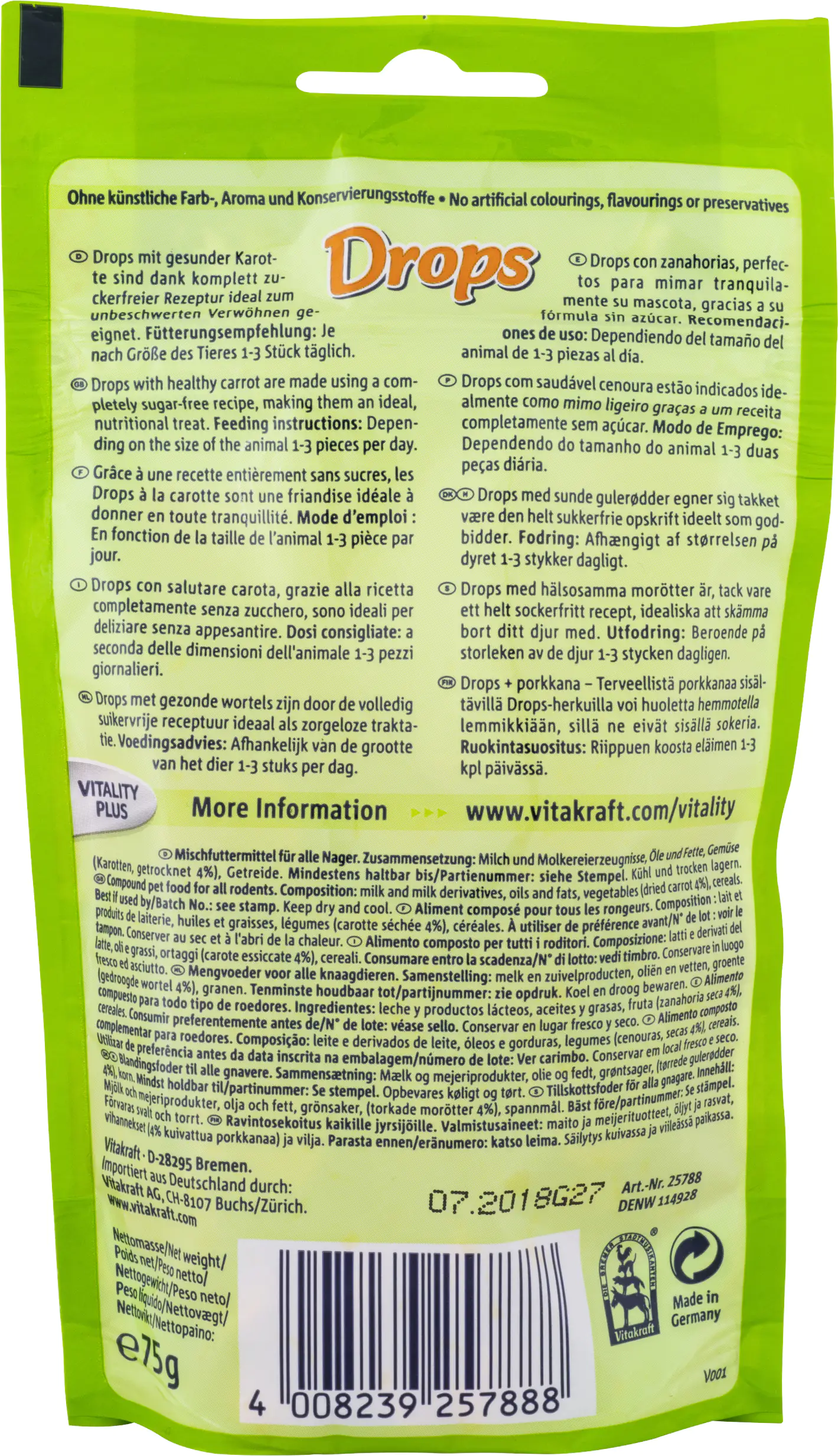 Vitakraft Drops + Karotte 75 g