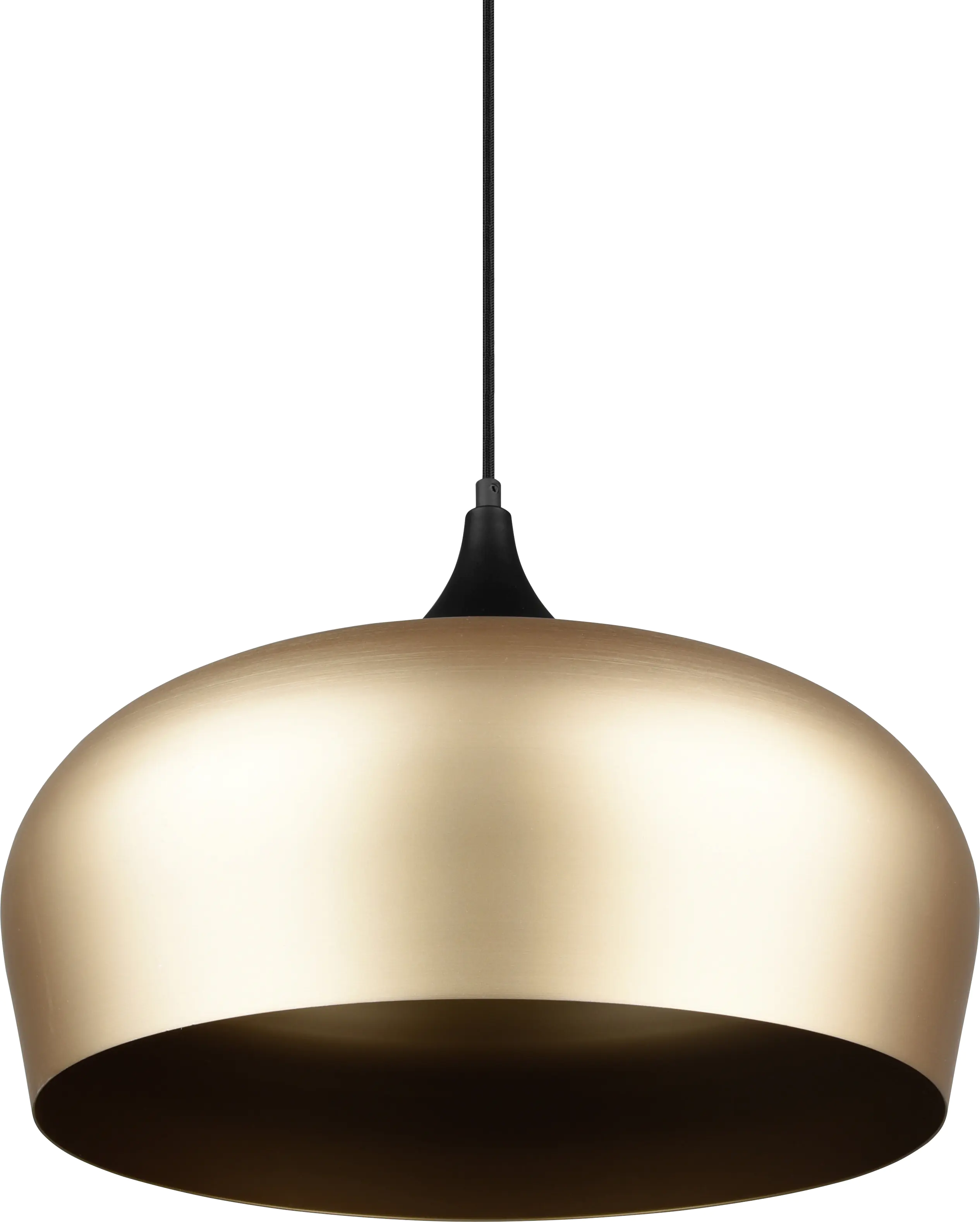 Trio Leuchten Pendelleuchte Chiron Ø 45cm messing, schwarz matt