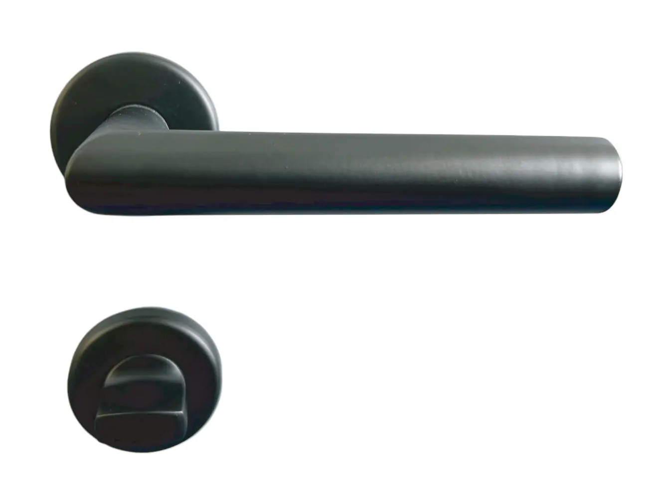 TrendLine WC-Türgriff-Garnitur BB Edelstahl schwarz Ø 49,1 mm