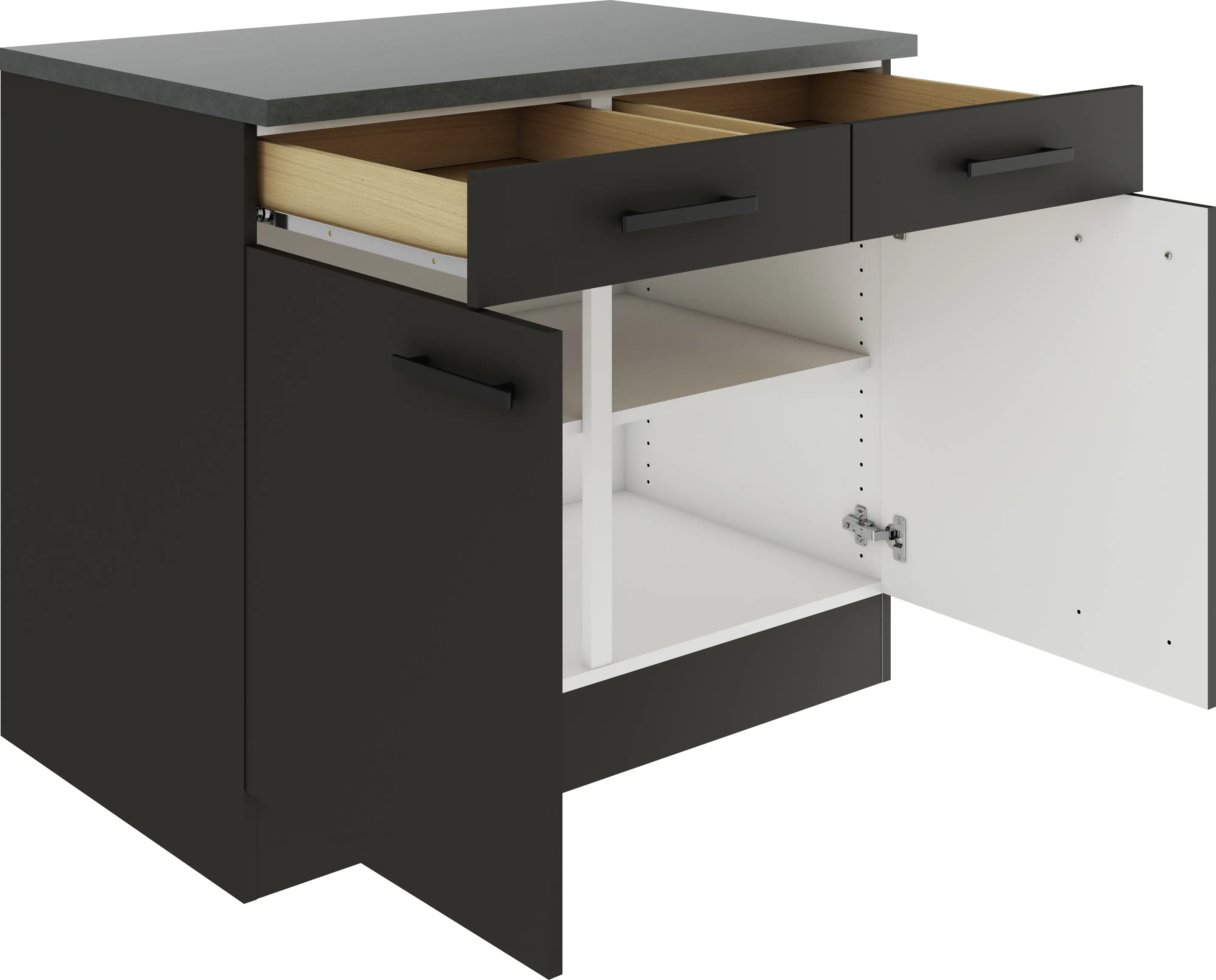 Optifit Unterschrank Madrid 420 anthrazit matt 100 cm