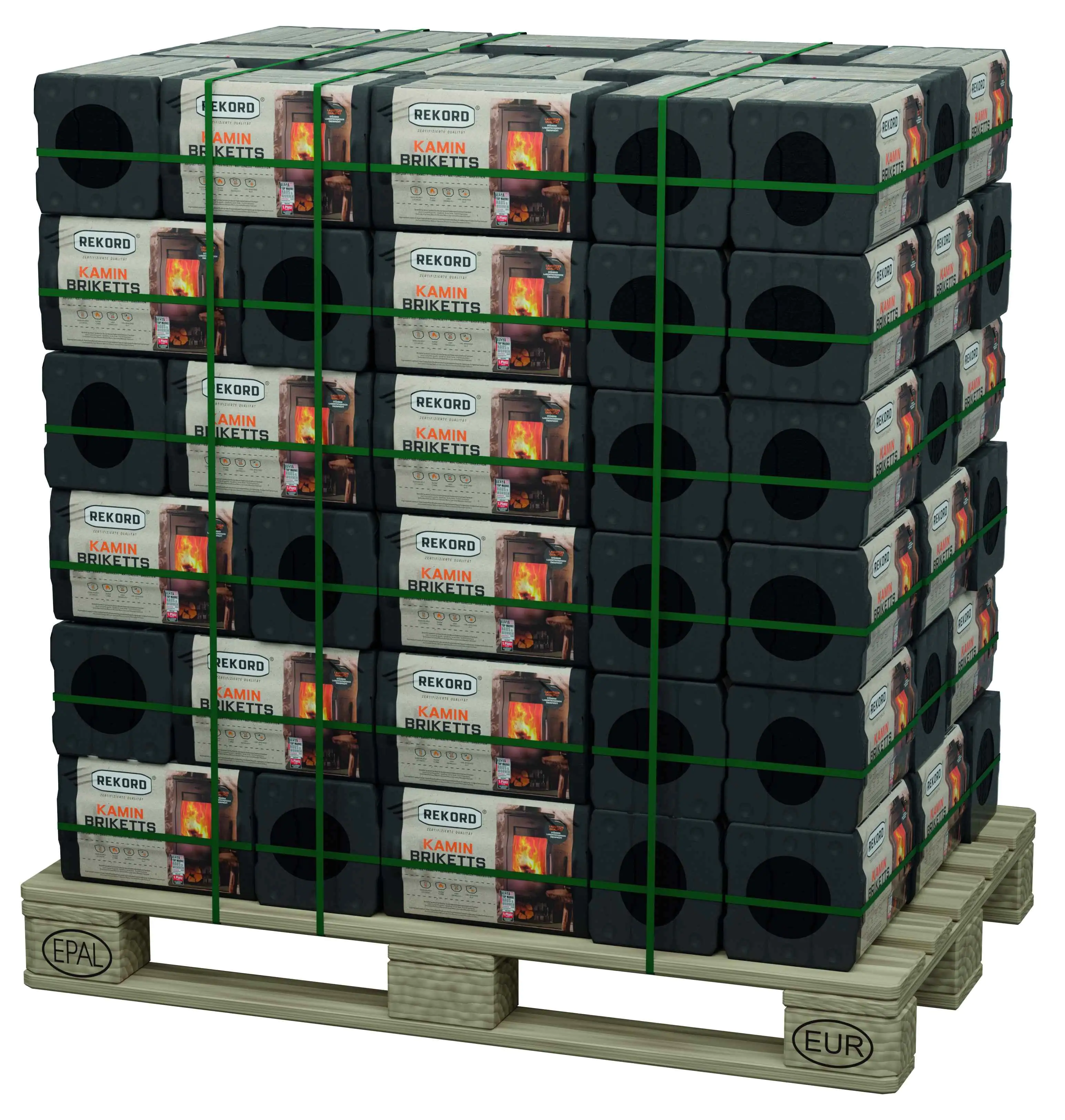 Braunkohle-Kaminbriketts 10 kg Palettenabnahme, 90 Pack