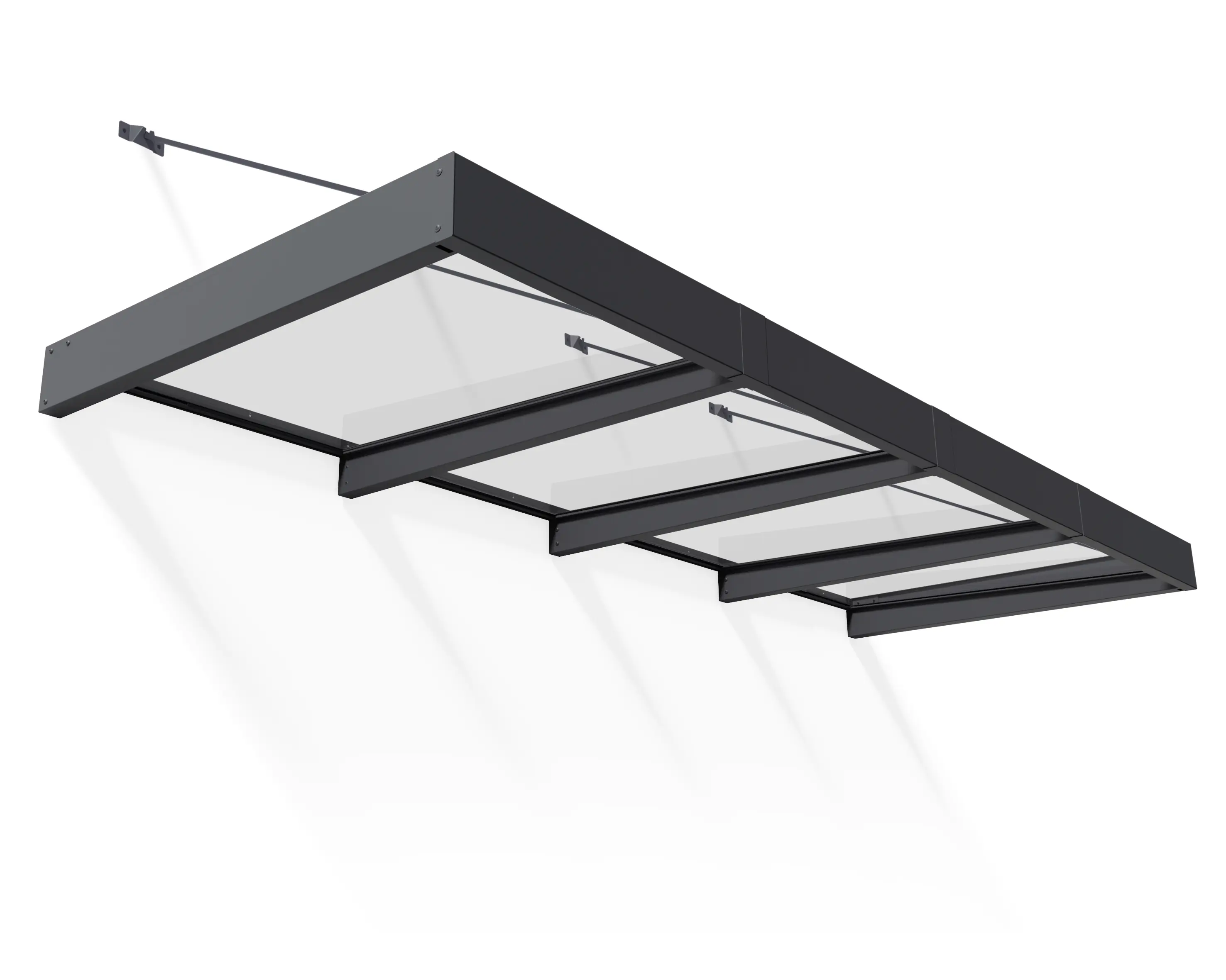 Canopia Vordach Sophia XL 4000 Grau Alu 379 x 140 cm