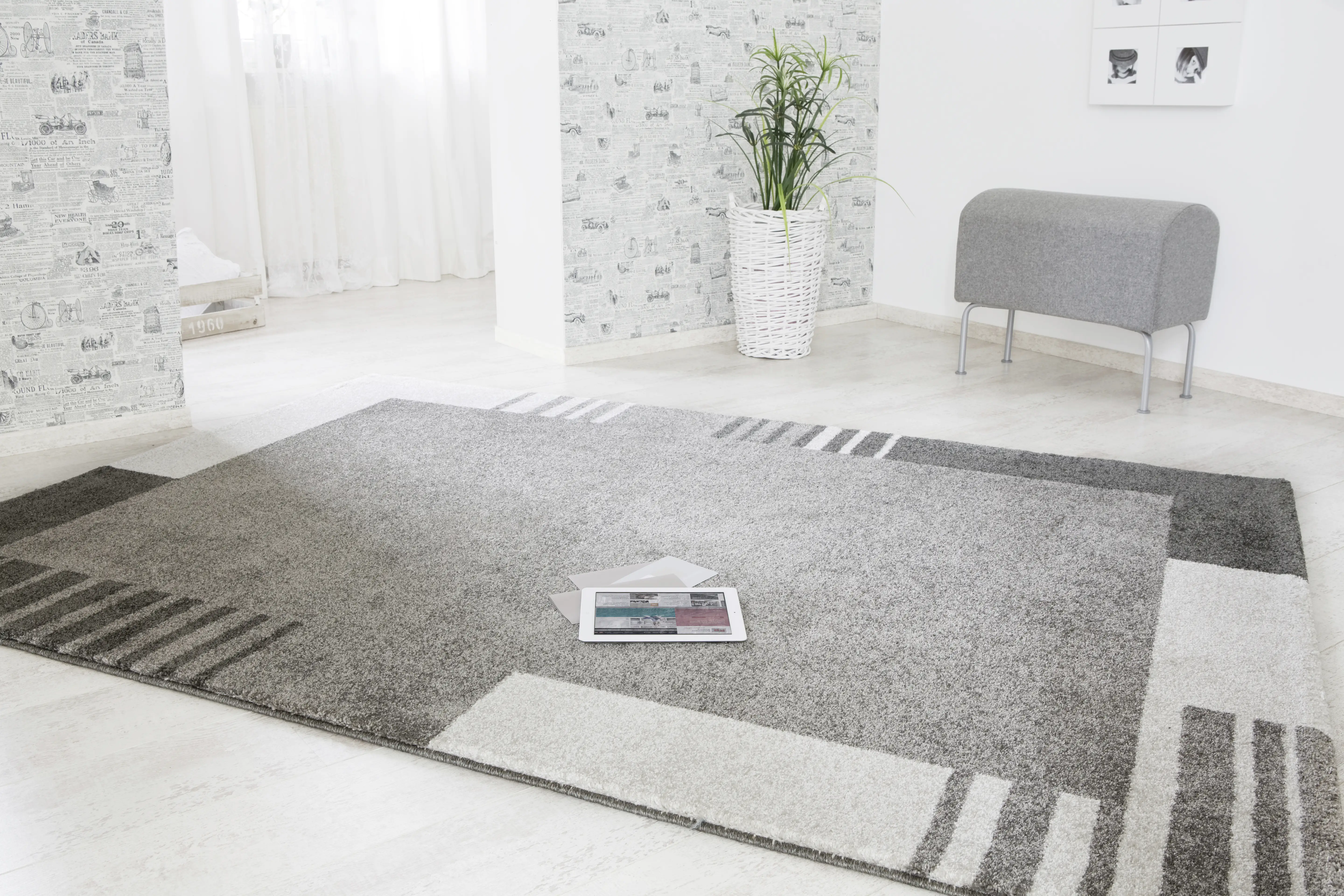 4002398094568 Teppich Colmar grau, 67 x 140 cm