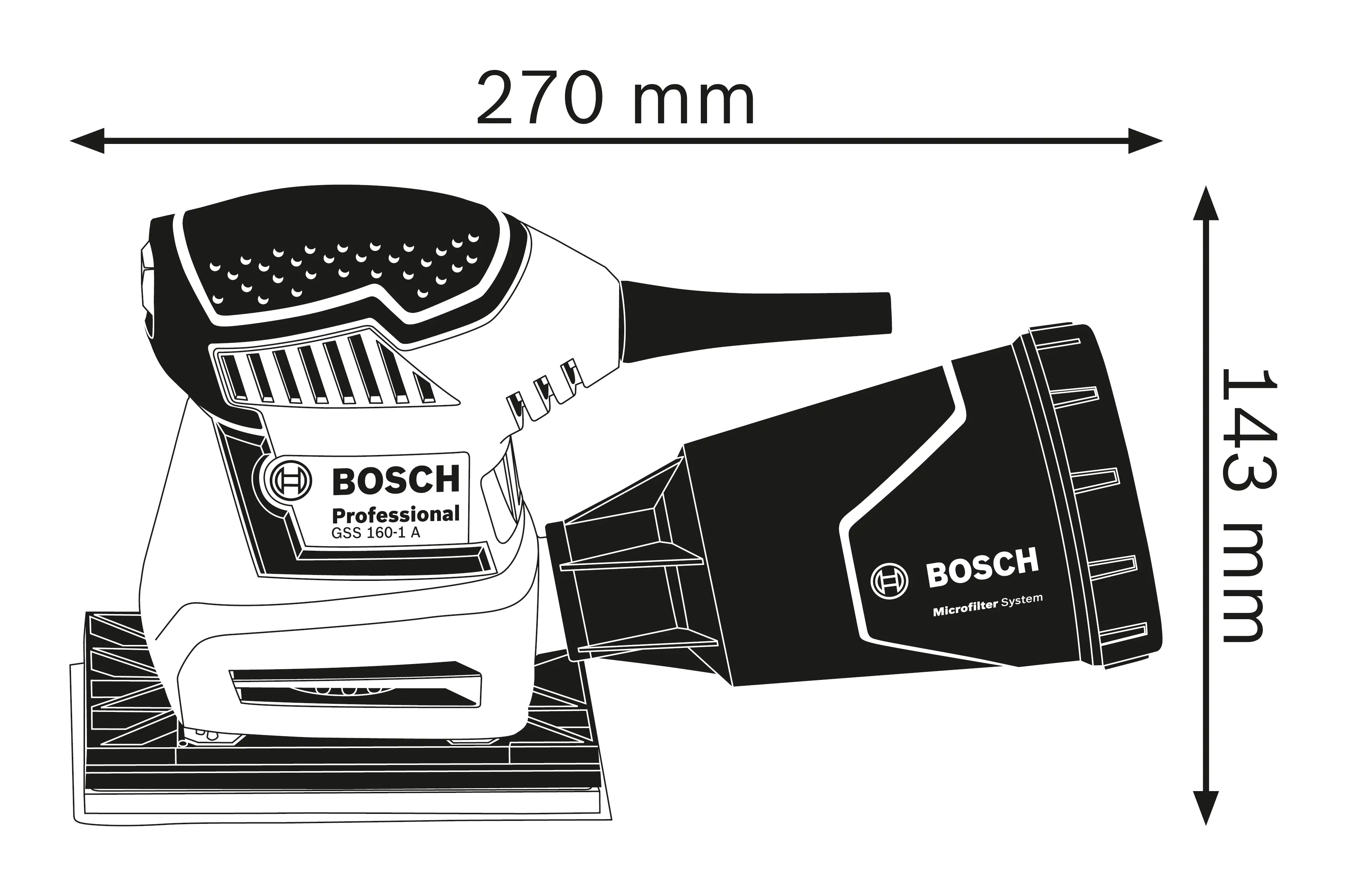 Bosch Professional Schwingschleifer GSS 160-1 A Bosch Professional Schwingschleifer GSS 160-1 A