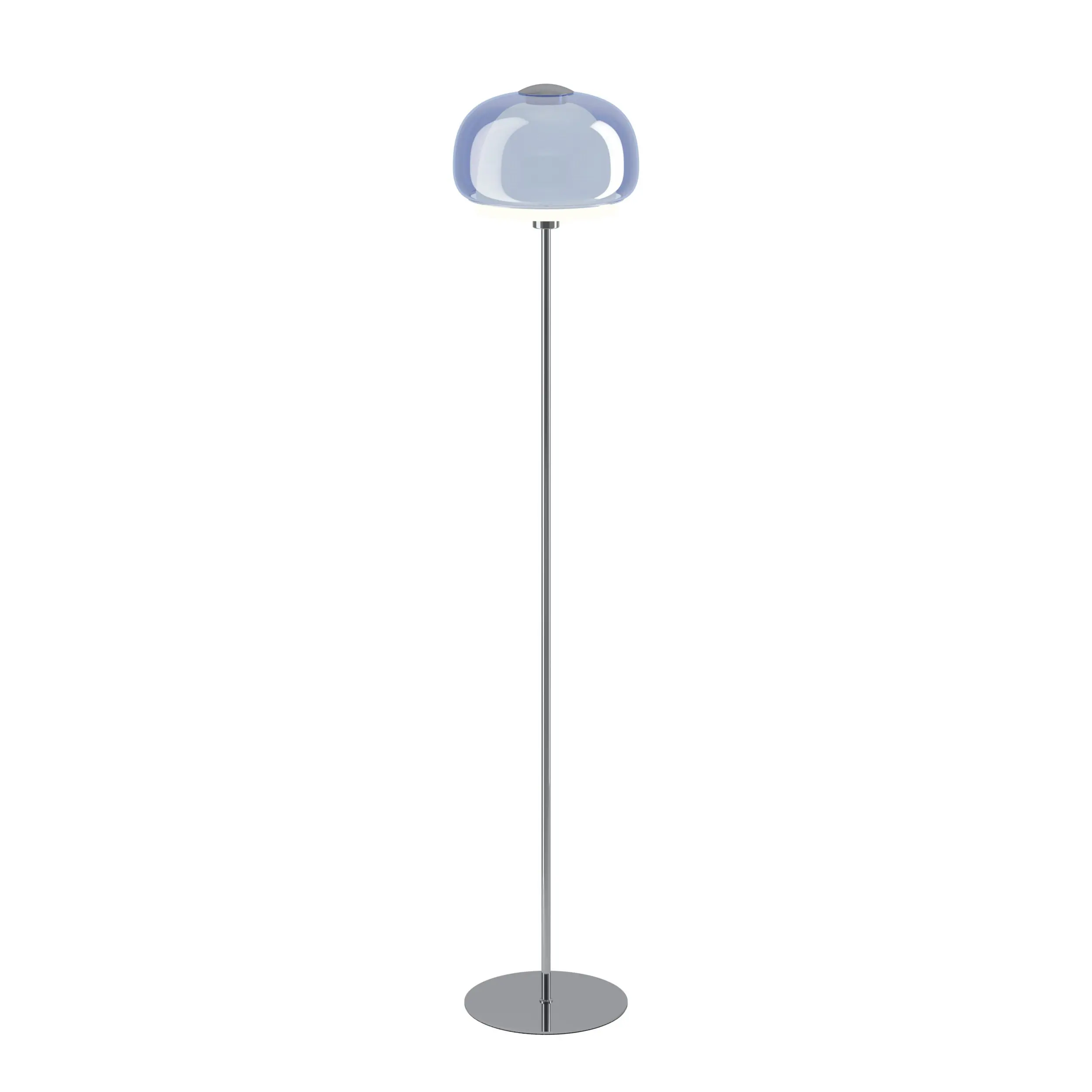 Eglo Stehleuchte Belomontejo E27 Ø30 x H157,5 cm chrom/weiß/blau