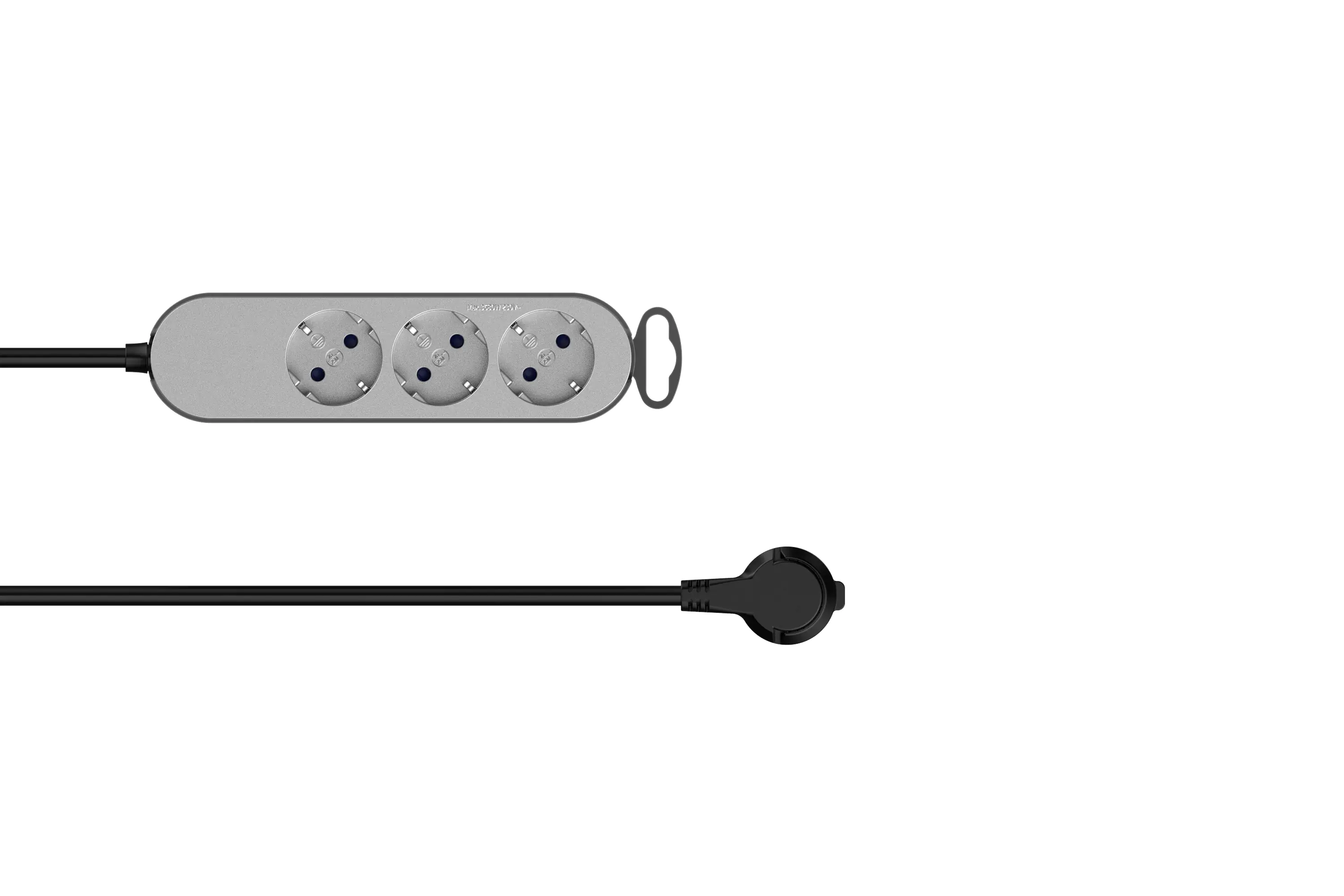 Unitec Steckdosenleiste 3-fach Greenline 1,8 m silber/anthrazit