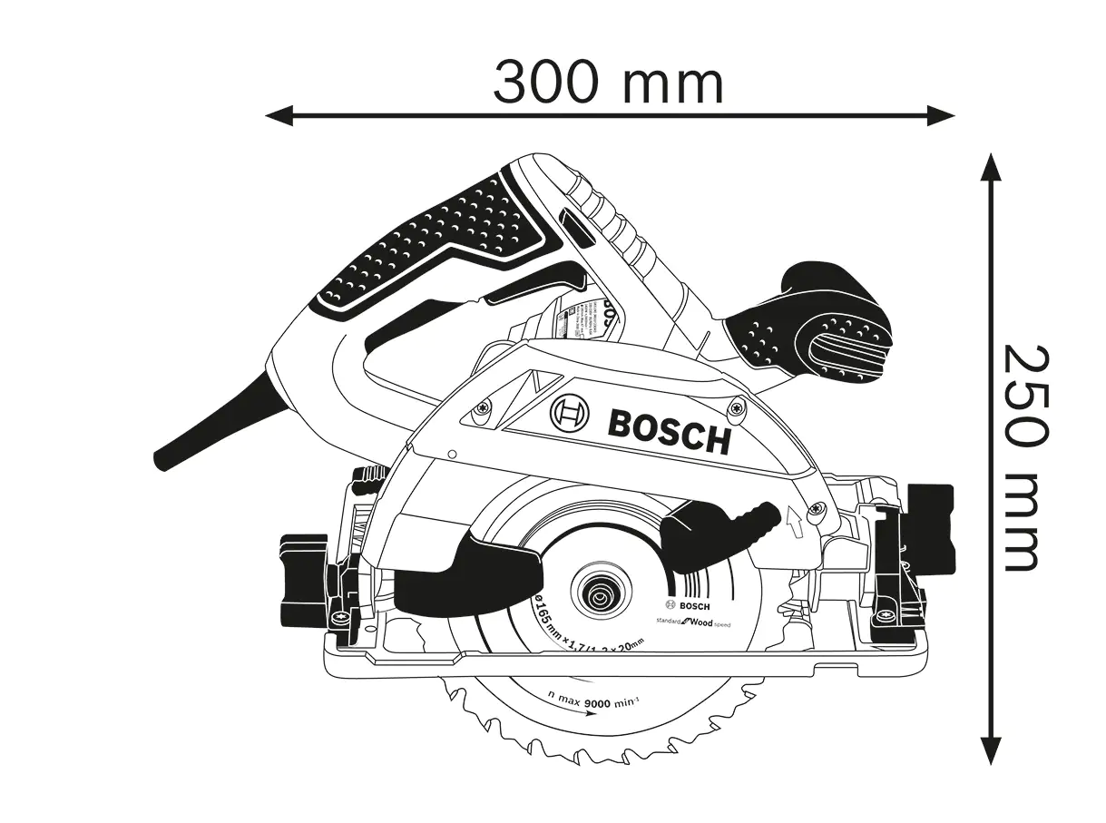 Bosch Professional Handkreissäge GKS 55+G 1200 W