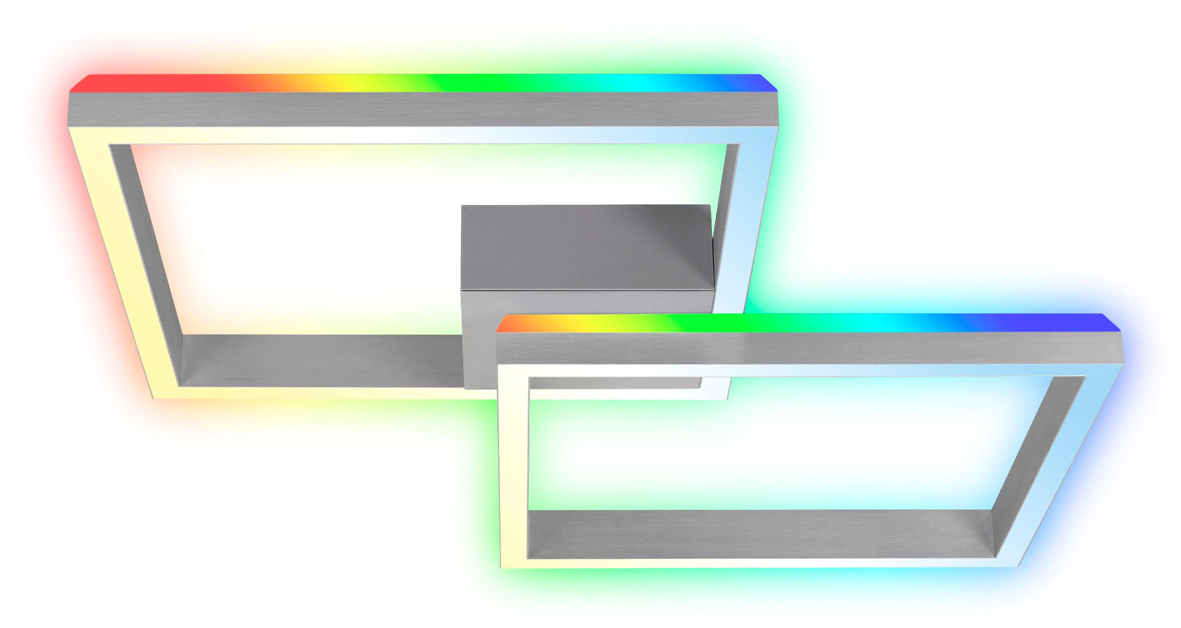 Briloner LED Deckenleuchte Frame Back 64 cm, alu, RGB CCT