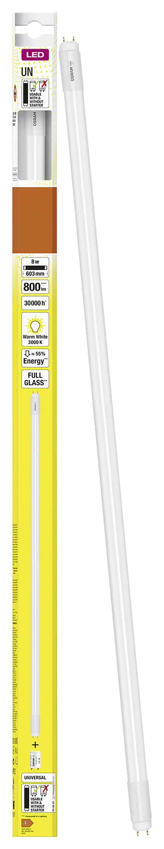 Osram LED Röhre T8 60 cm G13 8 W warmweiß