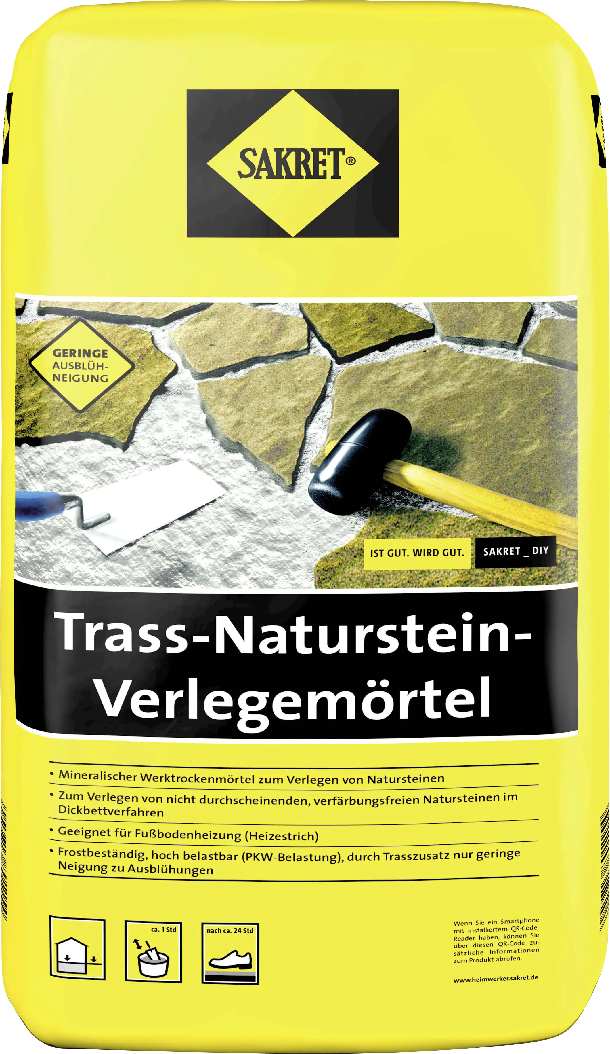 Sakret Trass-Natursteinverlegemörtel 25 kg Sack grau Sakret Trass-Natursteinverlegemörtel 25 kg Sack grau