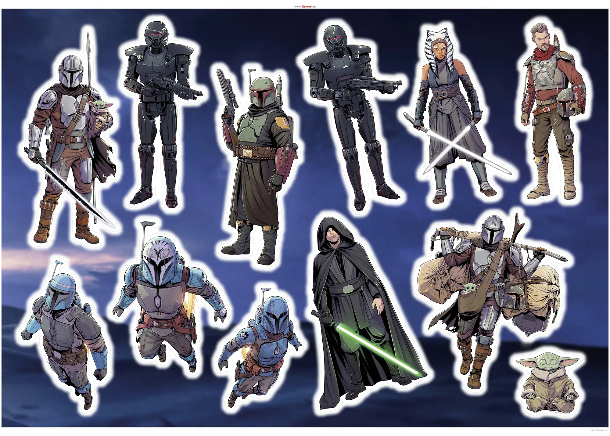 Komar Dekosticker Mandalorian Iconic 100 x 70 cm Komar Dekosticker Mandalorian Iconic 100 x 70 cm
