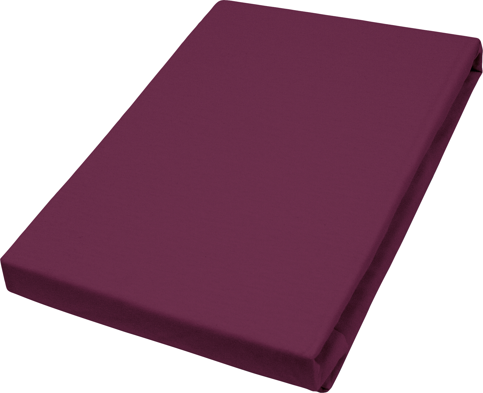 Vario Jersey-Spannbetttuch bordeaux, 100 x 200 cm
