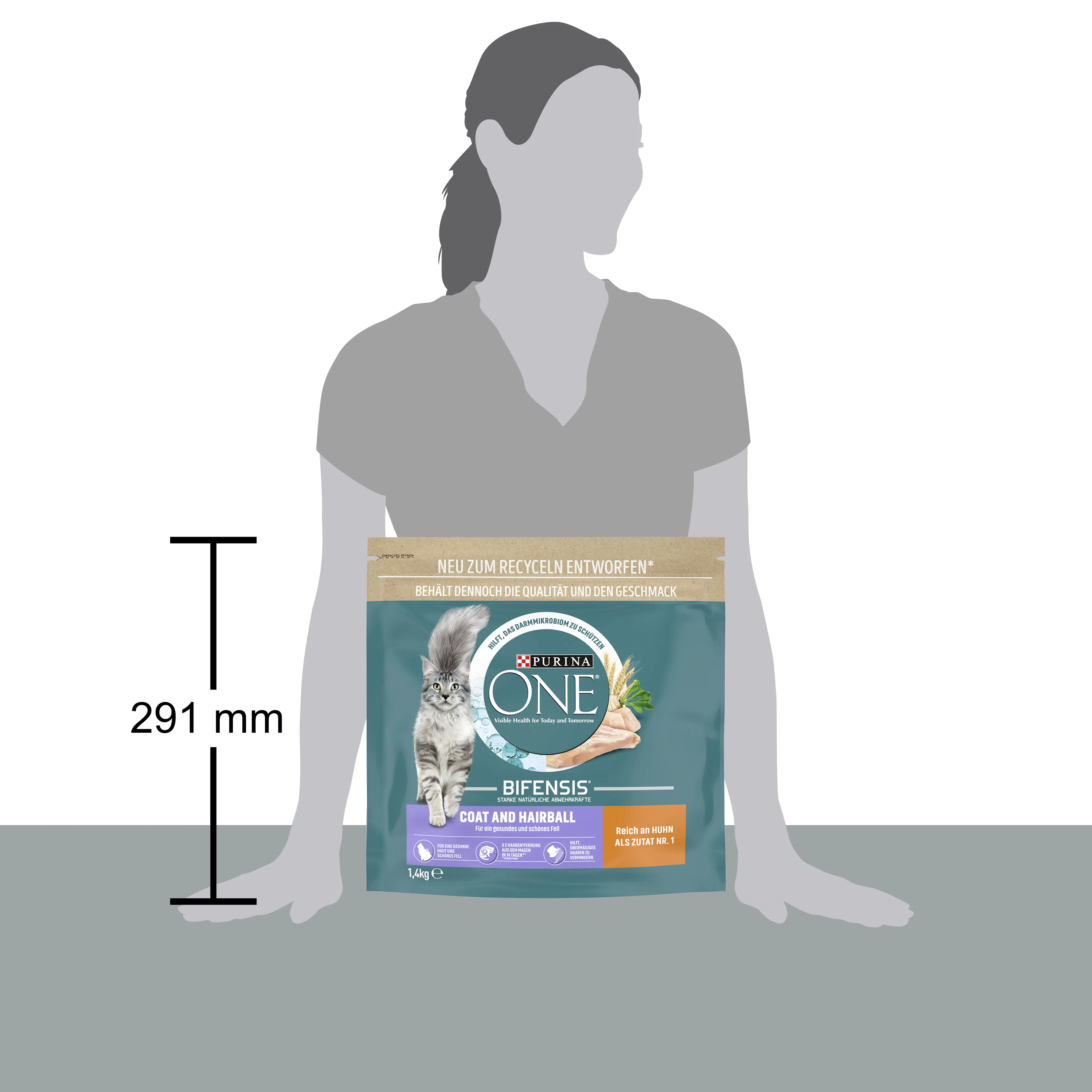 Purina One Katzenfutter Coat & Hairball Reich an Huhn 1,4 kg Purina One Katzenfutter Coat & Hairball Reich an Huhn 1,4 kg