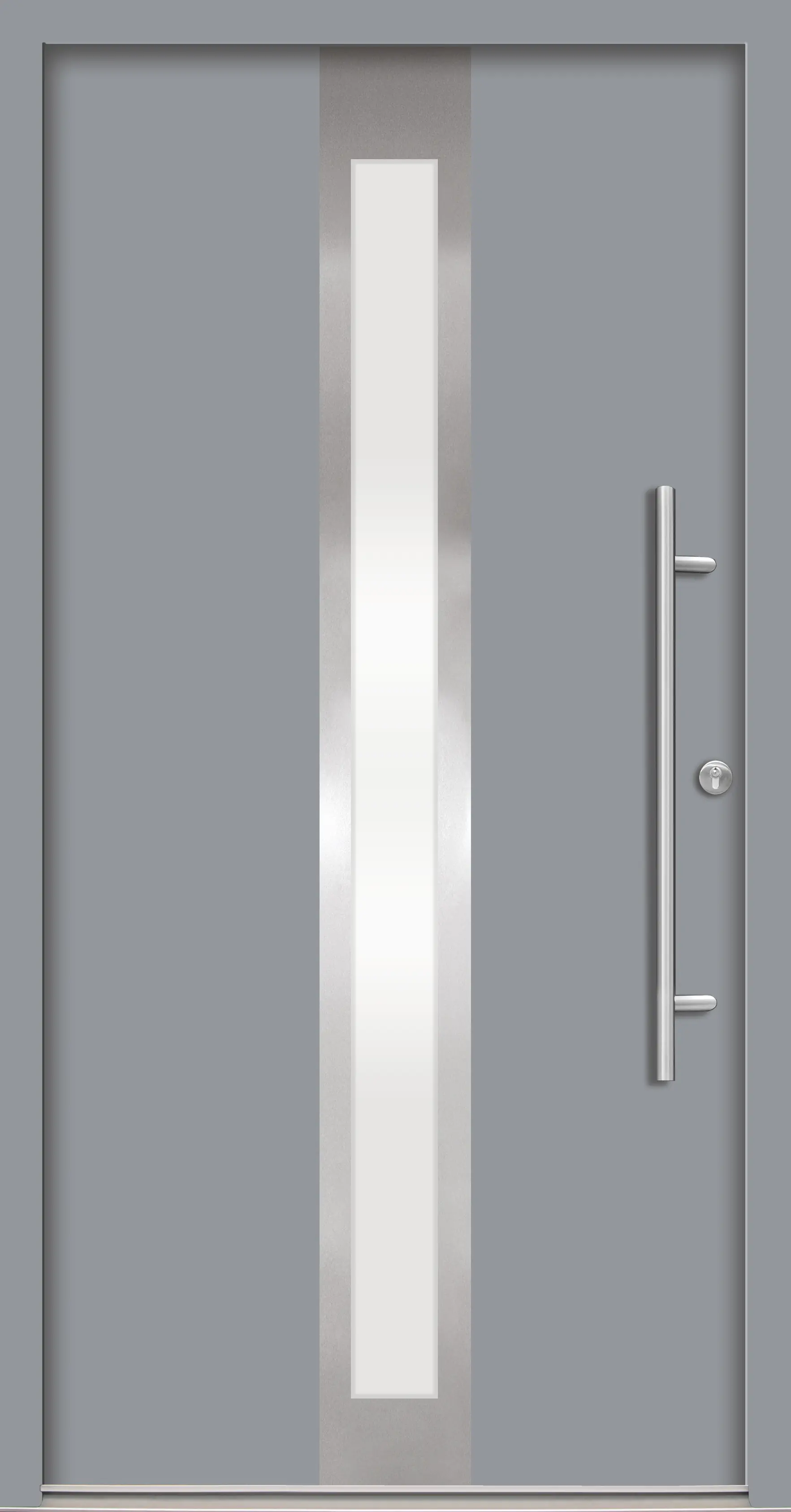 Splendoor Haustür Passivedoor Premium B01 Grau DIN Rechts 110 x 210 cm