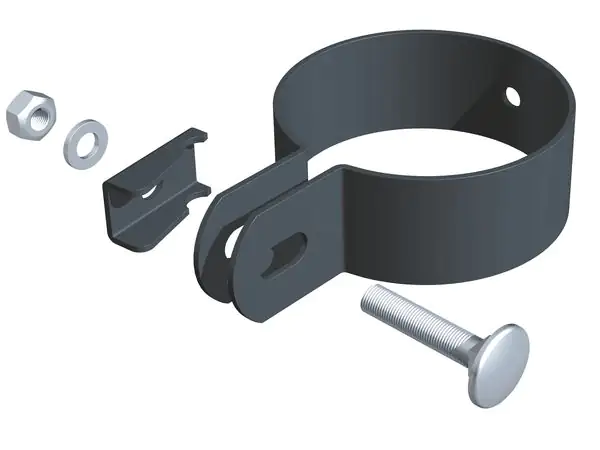 4004338563547 Alberts Endschelle für Pfosten Ø 60 mm anthrazit