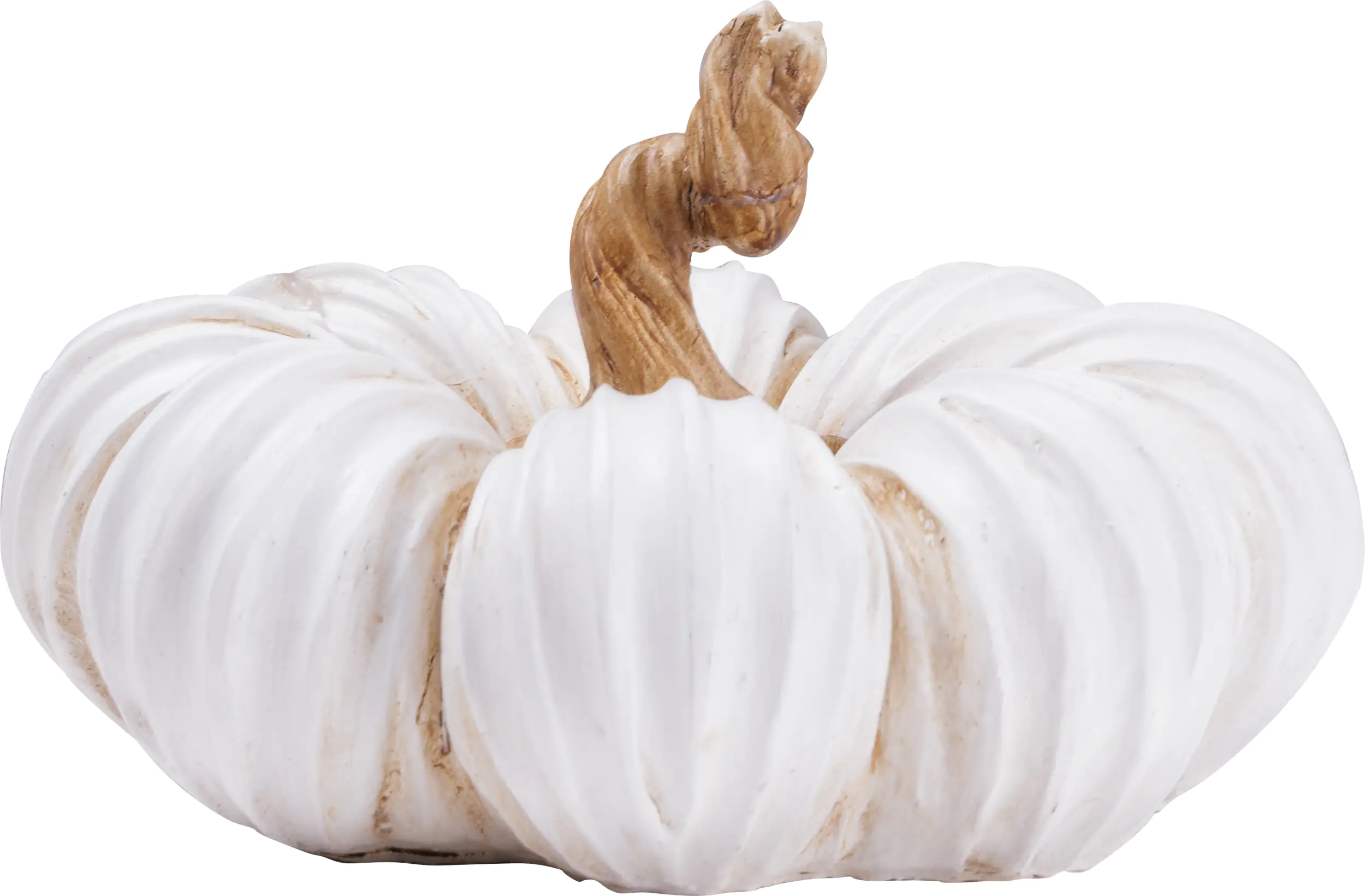 TrendLine Deko Kürbis 17 x 8,5 cm cremeweiß