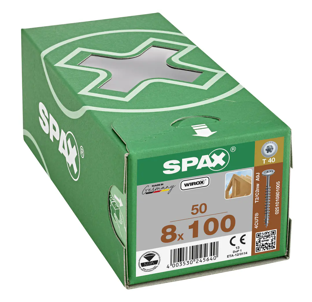 Spax Holzbauschrauben 8.0 x 100 mm TX 40 - 50 Stk.