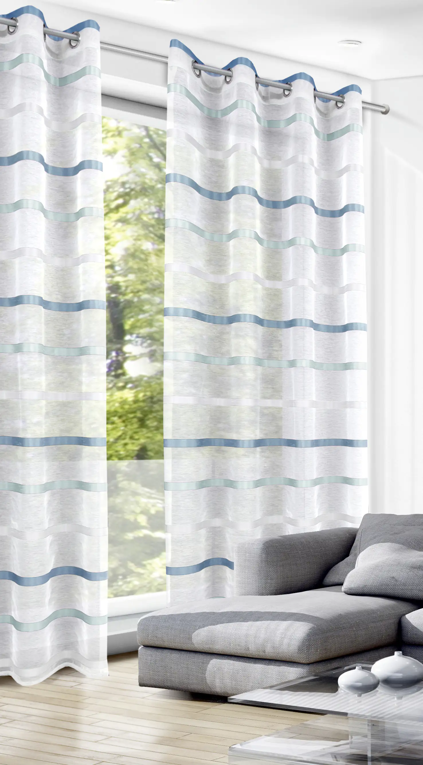 Neusser Collection Ösenschal petrol, 245 x 135 cm