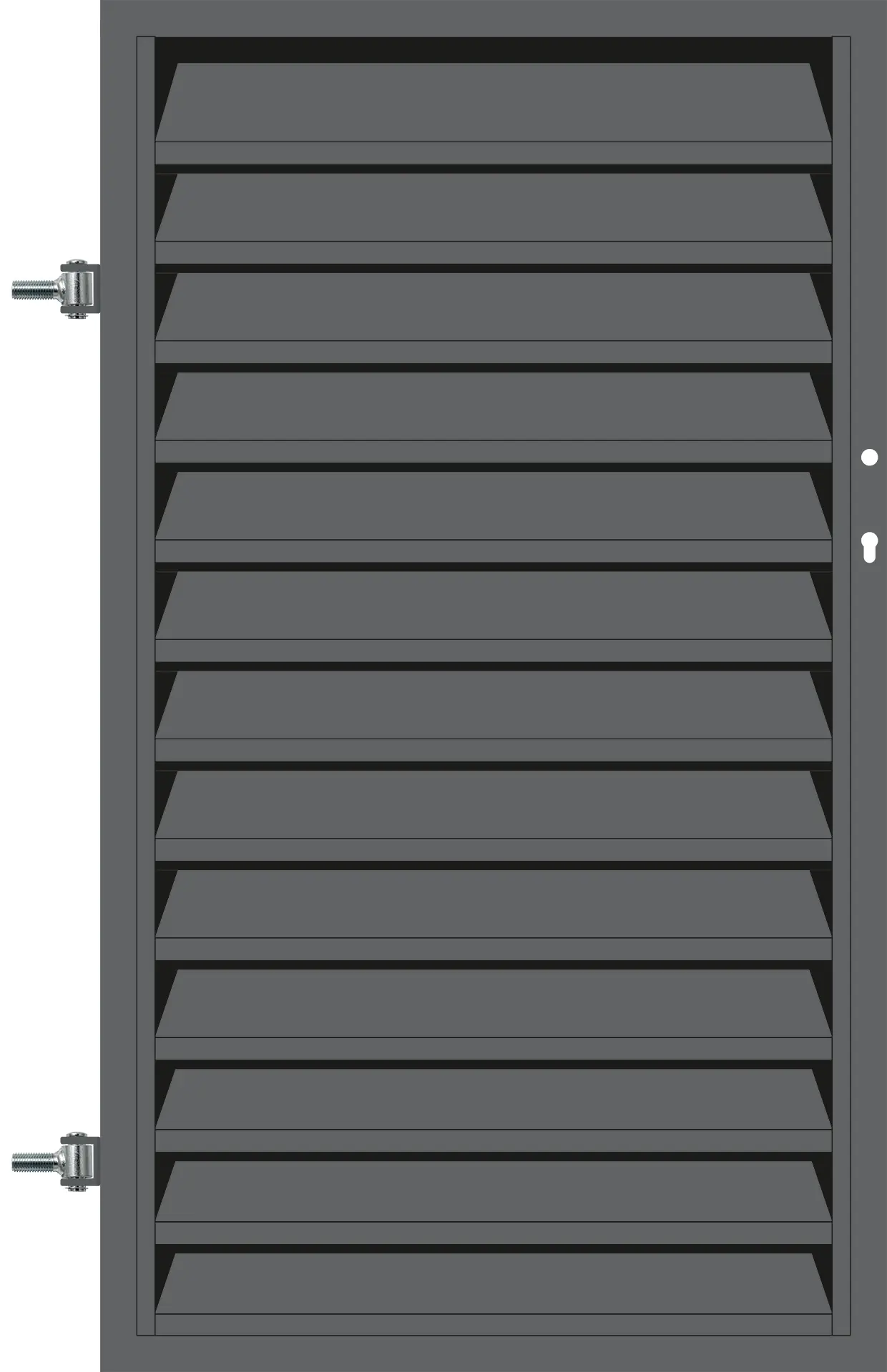 Polbram Einzeltor Ulrich 120 links 90 x 120 cm verzinkt anthrazit 