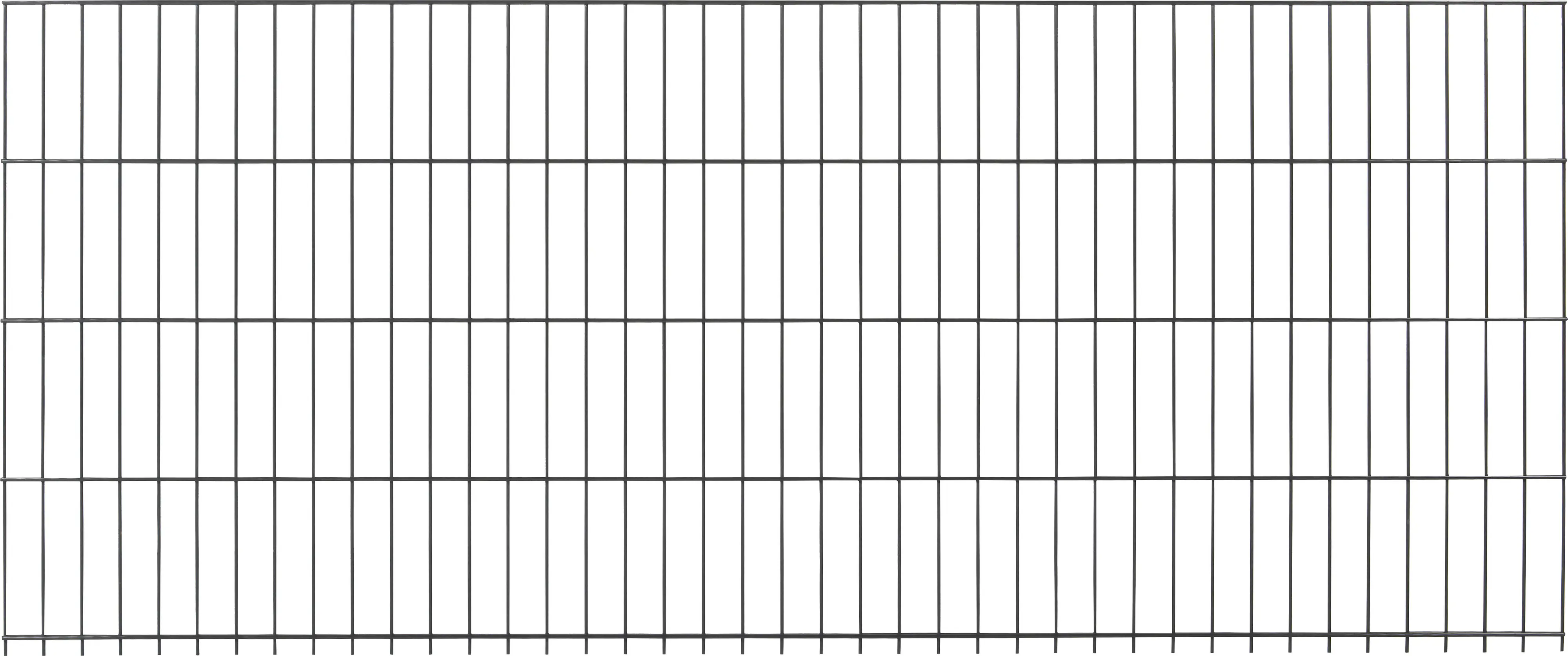 Floraworld Doppelstabmatte-Zaun Comfort 201 x 83 cm anthrazit