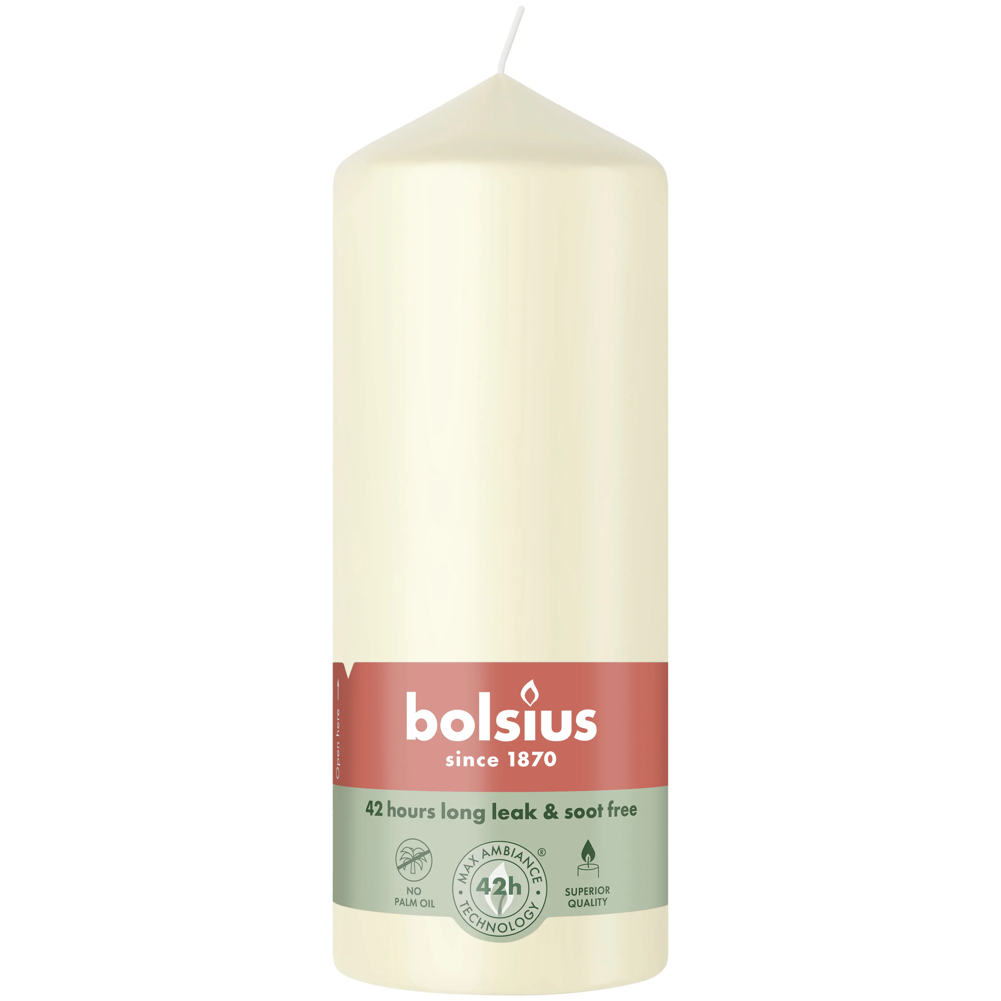 Bolsius Stumpenkerze weiche perle 15 cm Ø 5,8 cm 