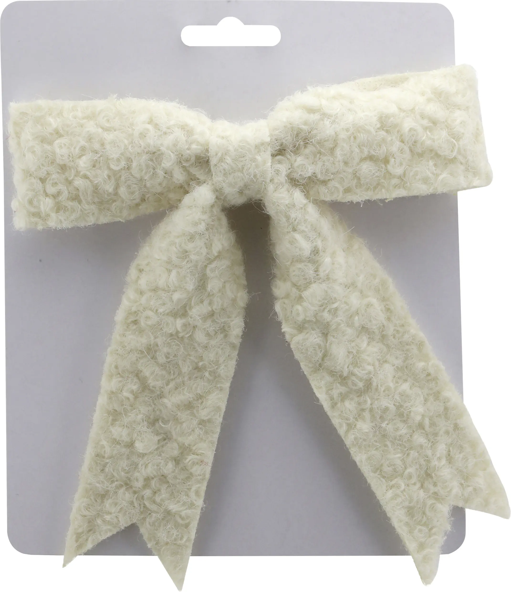 Weihnachtsdeko Schleife aus Stoff 16 x 16 cm weiß