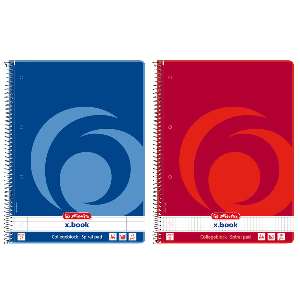 herlitz Spiralblock A4 160 Blatt Lin 28