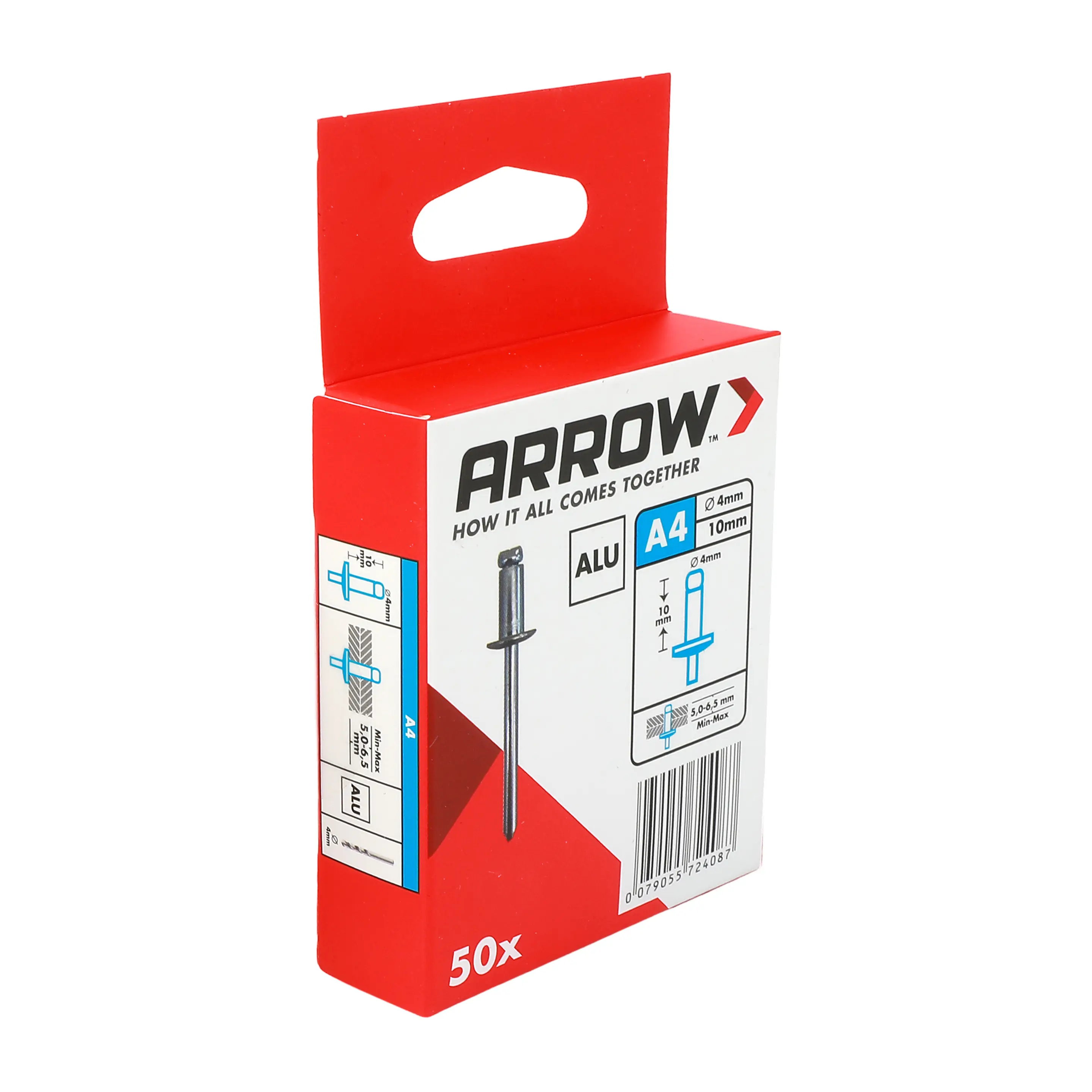 Arrow Blindniete Typ RA Ø 4 x 10 mm Aluminium 50 Stück