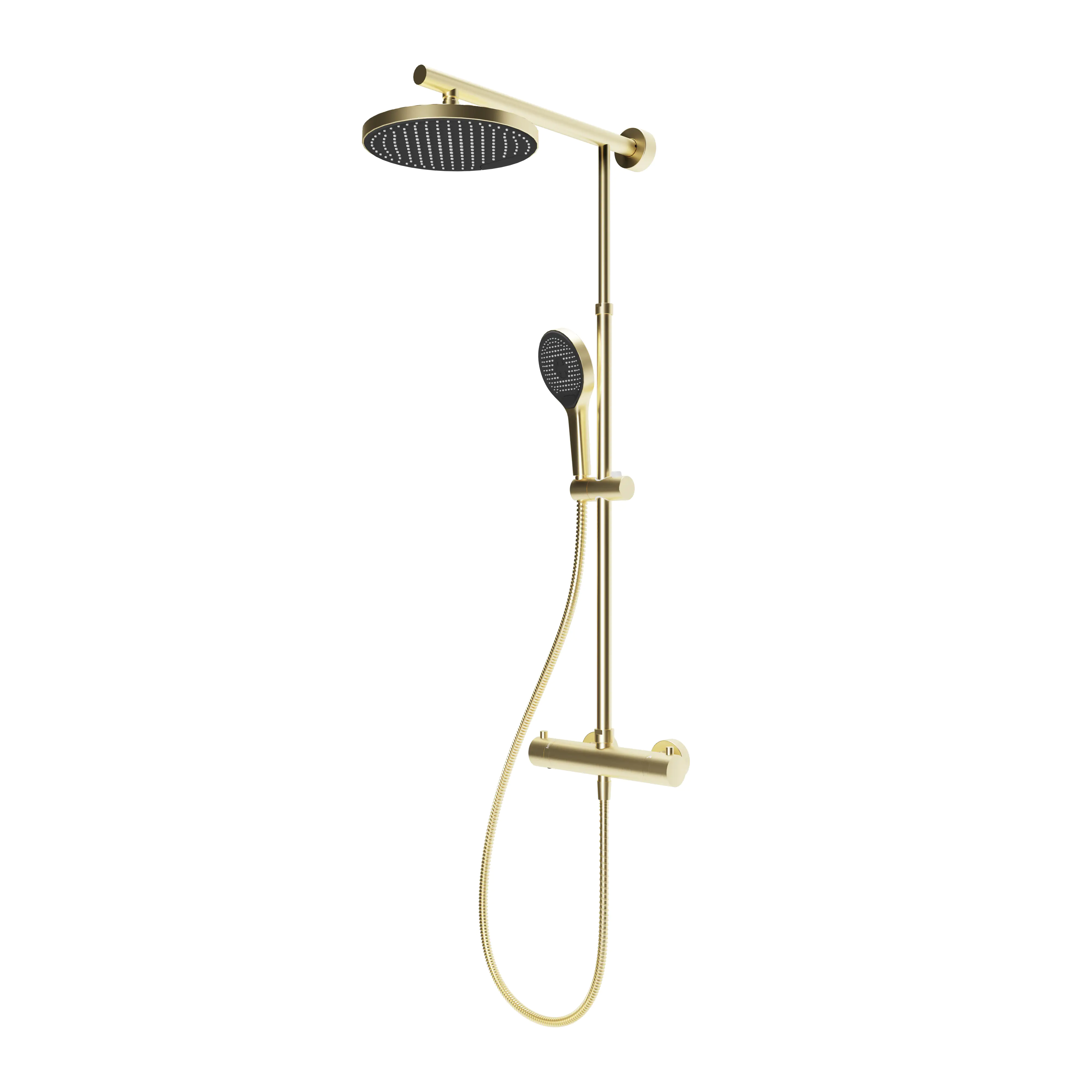 Schulte Duschsystem Rain Classic mit Thermostat rund gold Schulte Duschsystem Rain Classic mit Thermostat rund gold