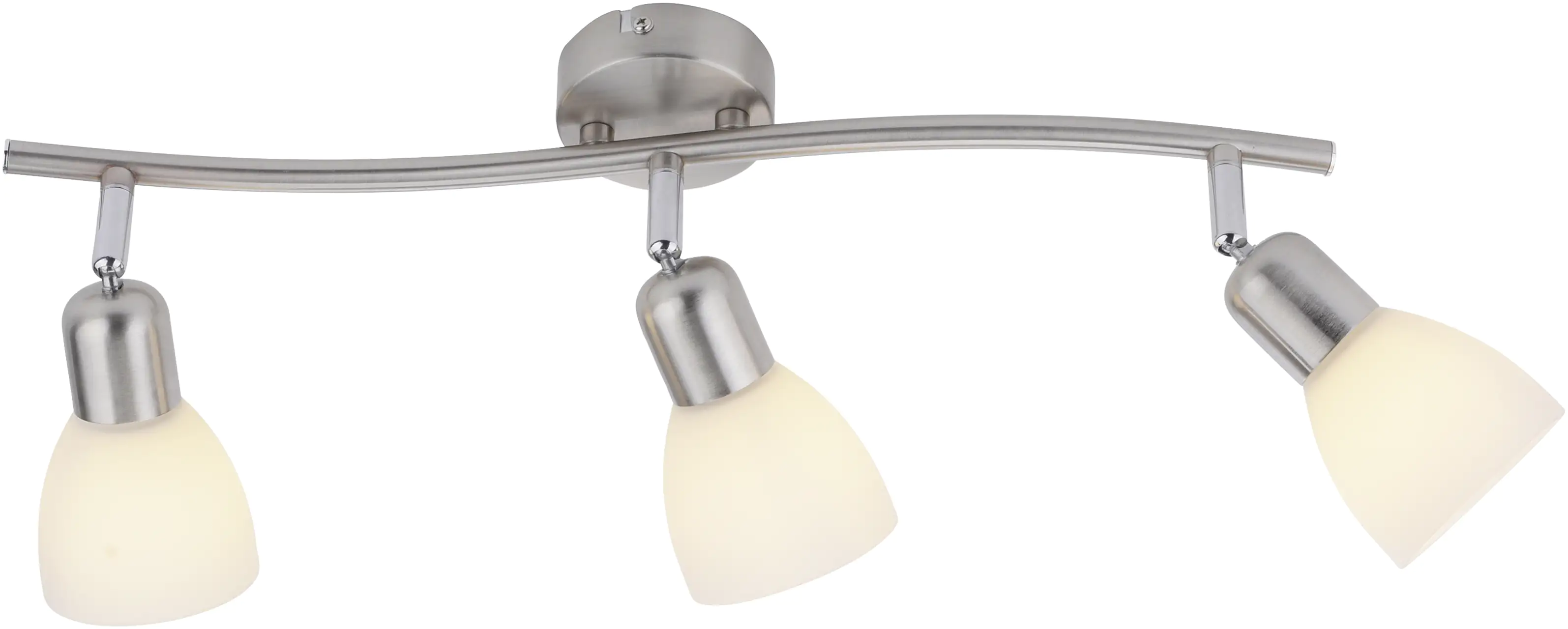 4043689977092_2656078 Leuchten Direkt 3er Spot Karo stahl-weiß 68 x 22 cm E14, max. 40 W