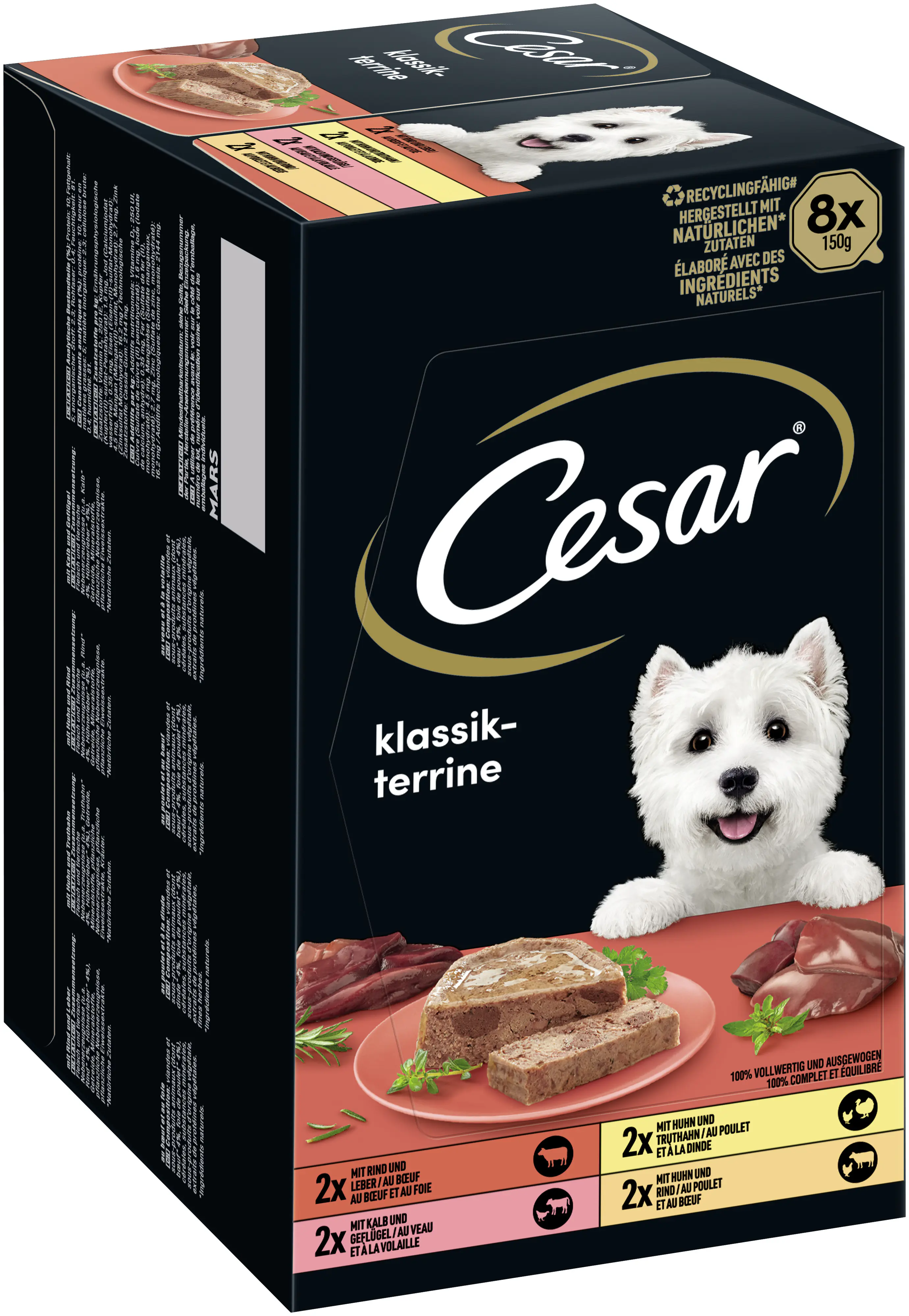 Pedigree Hundenassfutter Adult 8 x 150 g Klassiker Selektion