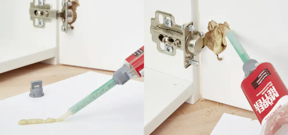 Fischer Möbelretter Die schnelle Reparaturmasse.