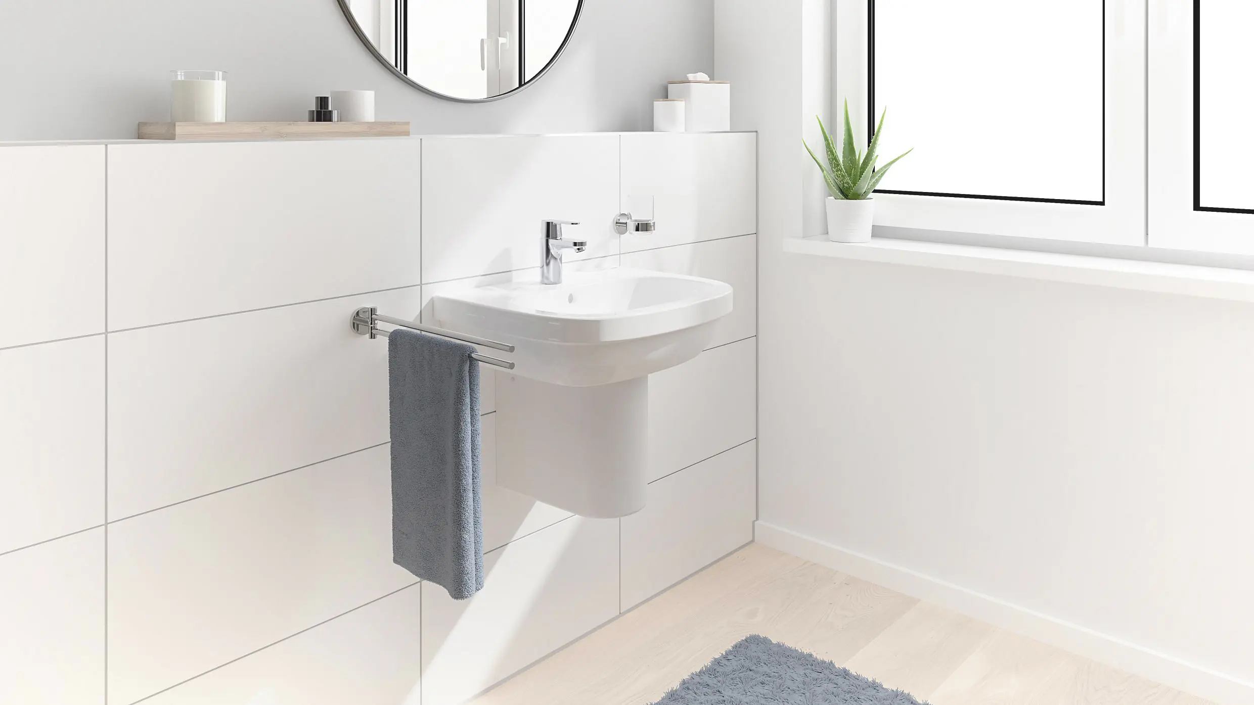 Grohe Waschtischarmatur Get verchromt, S-Size, Energie-Spar-Funktion
