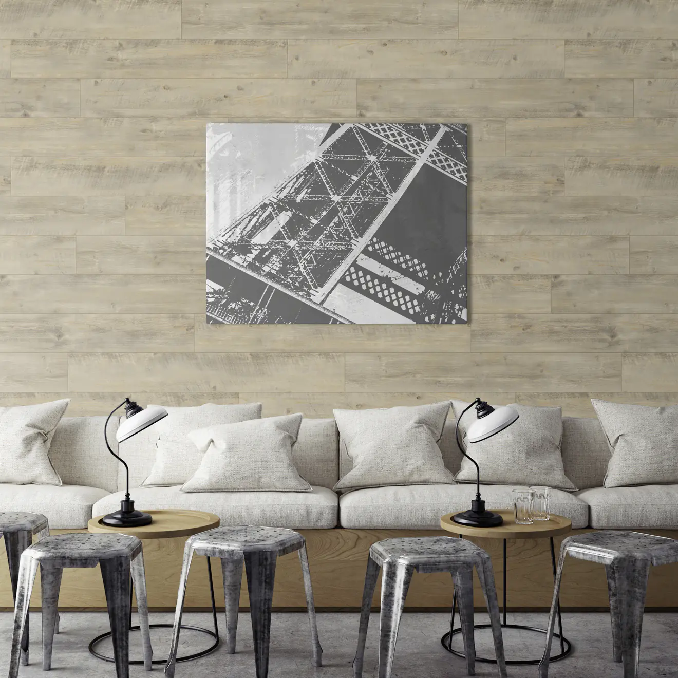 Grosfillex Kunststoffpaneel GX Wall+ Hammam Wood 120 x 17 cm 5 mm