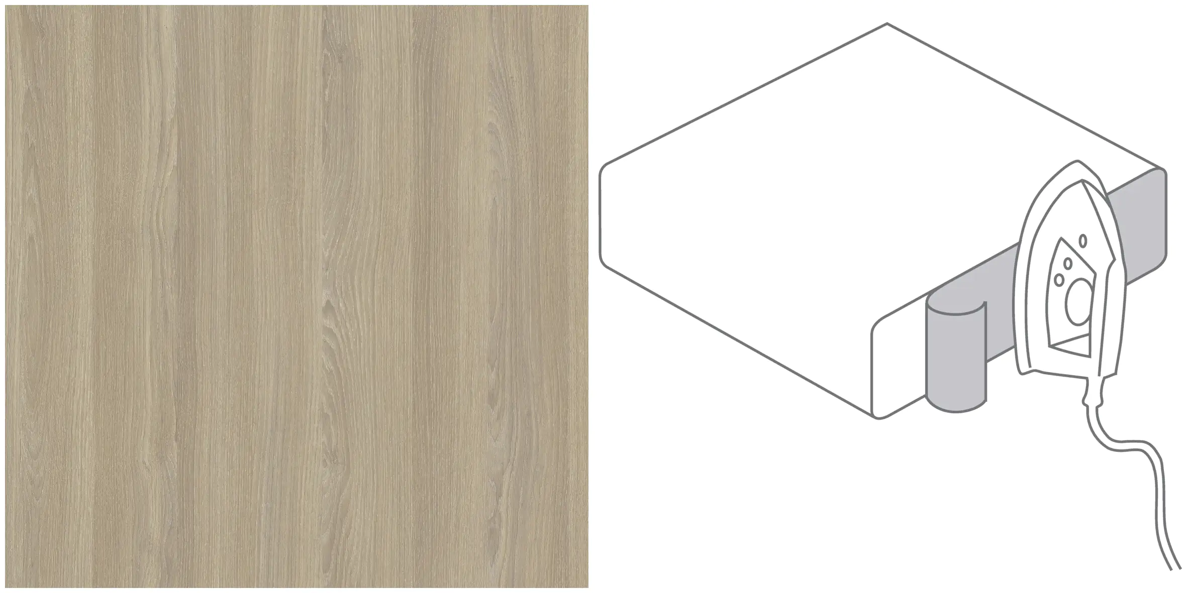 Getalit Umleimer Charlet Eiche beige 500 cmmit Schmelzkleber