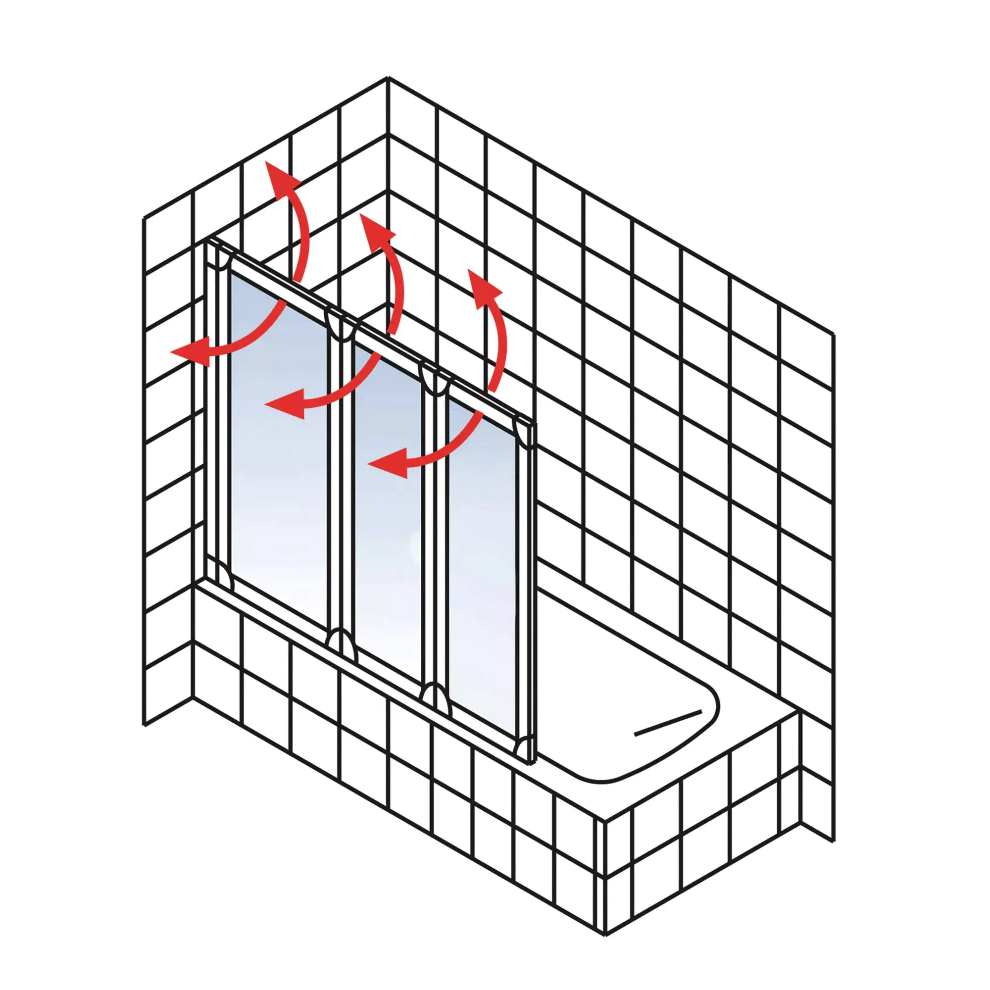 Schulte Badewannenaufsatz Alu natur 127 x 140 cm Sicherheitsglas
